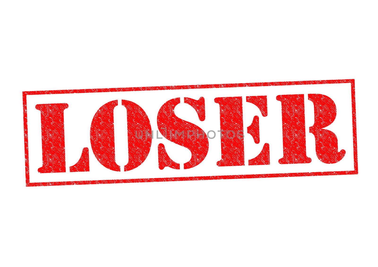 LOSER Rubber Stamp over a white background.