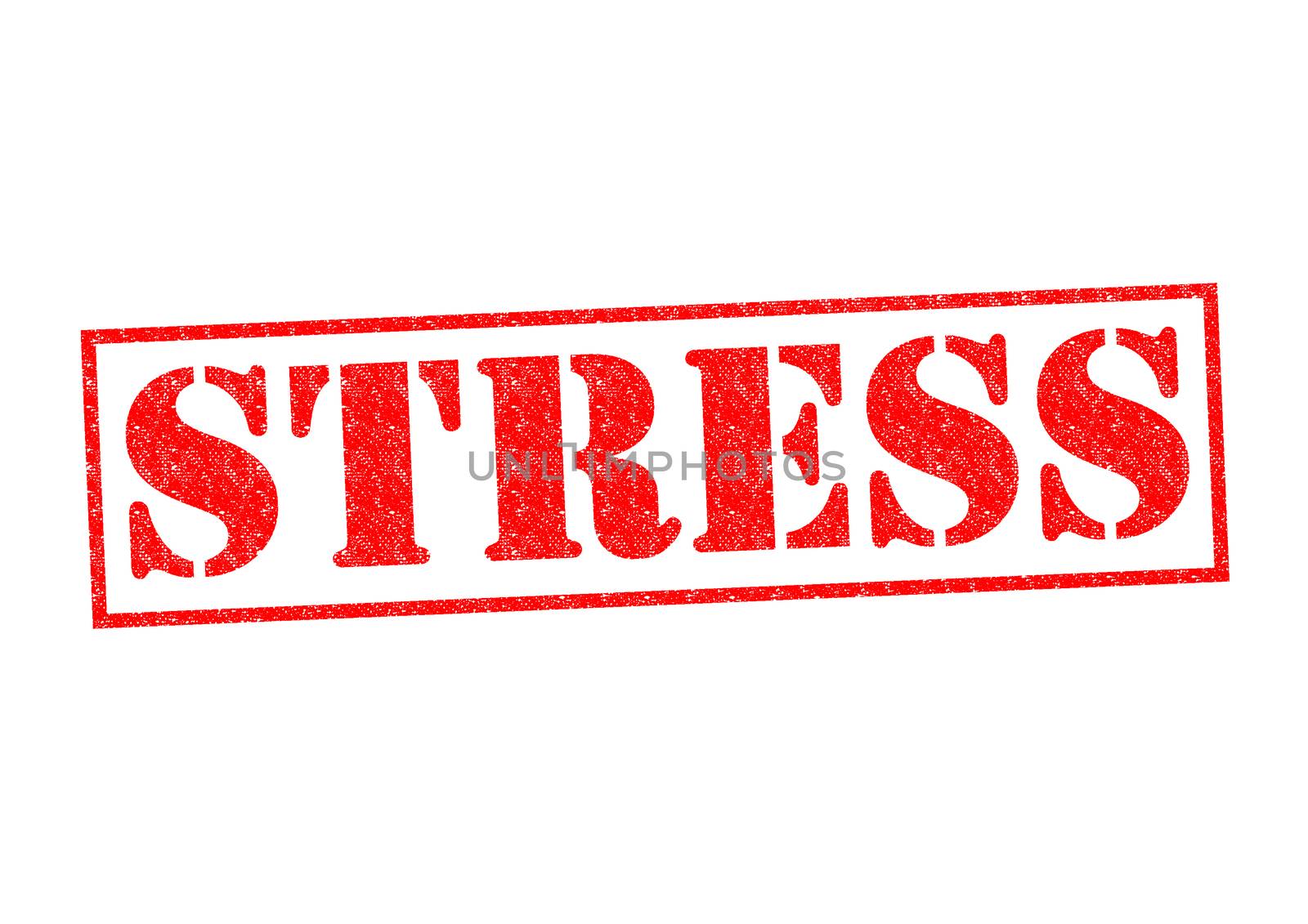 STRESS Rubber Stamp over a white background.