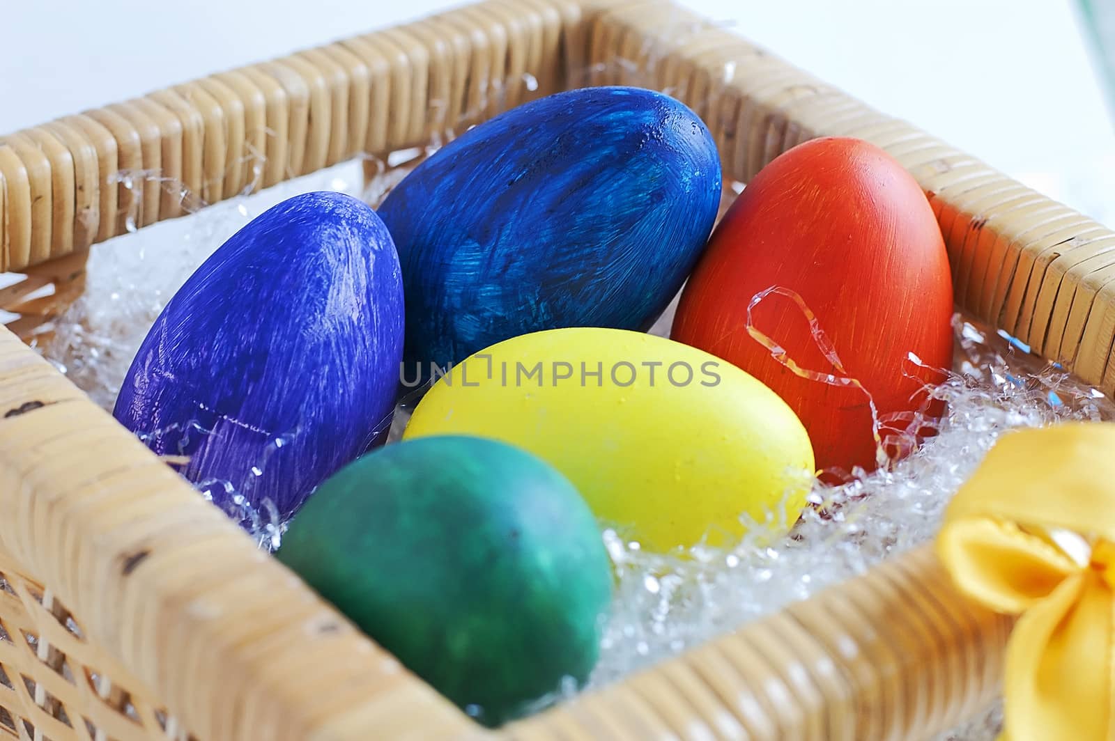 Easter Eggs in basket by aletermi
