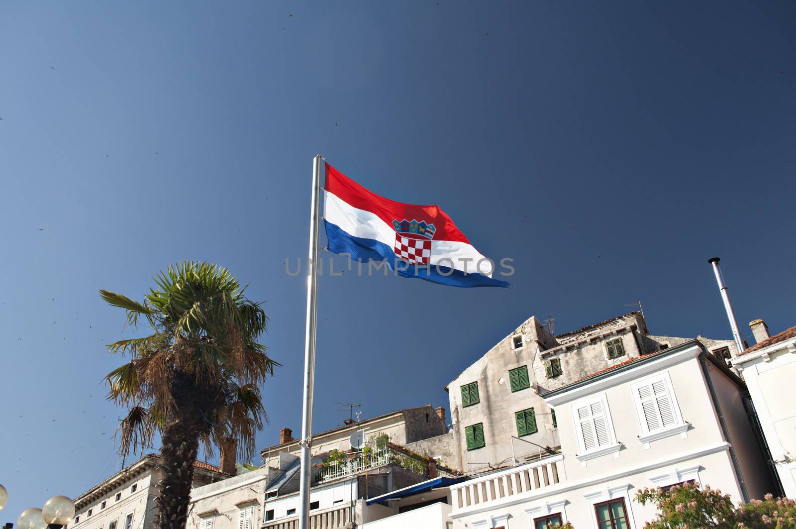 Flag of Croatia in Sibenik by aletermi