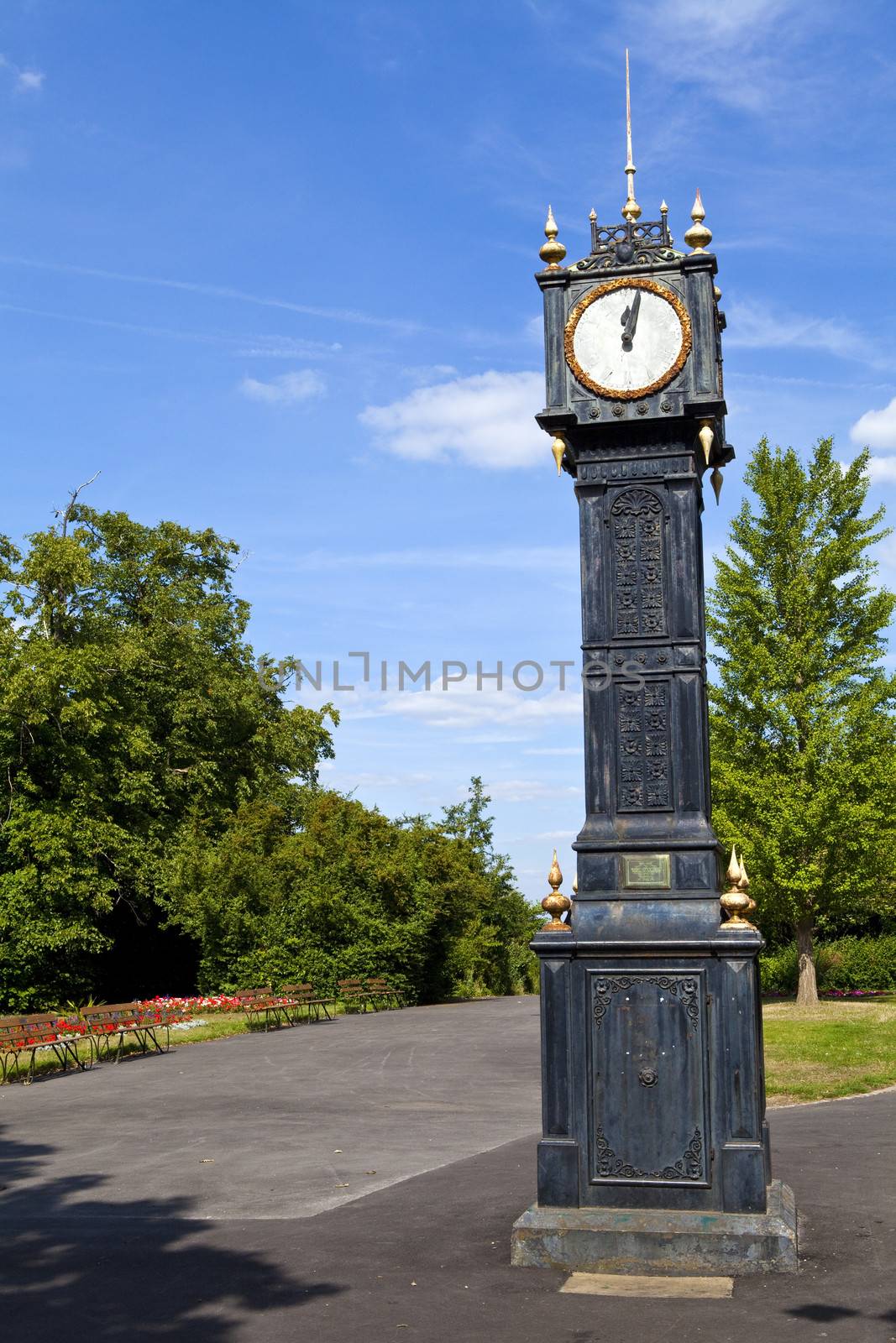 The 'Little Ben' clock in Brockwell Park, London.