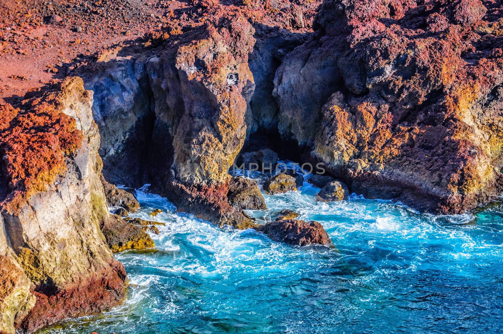 Rocks on North-west coast of Tenerife near Punto Teno Lighthouse by Eagle2308