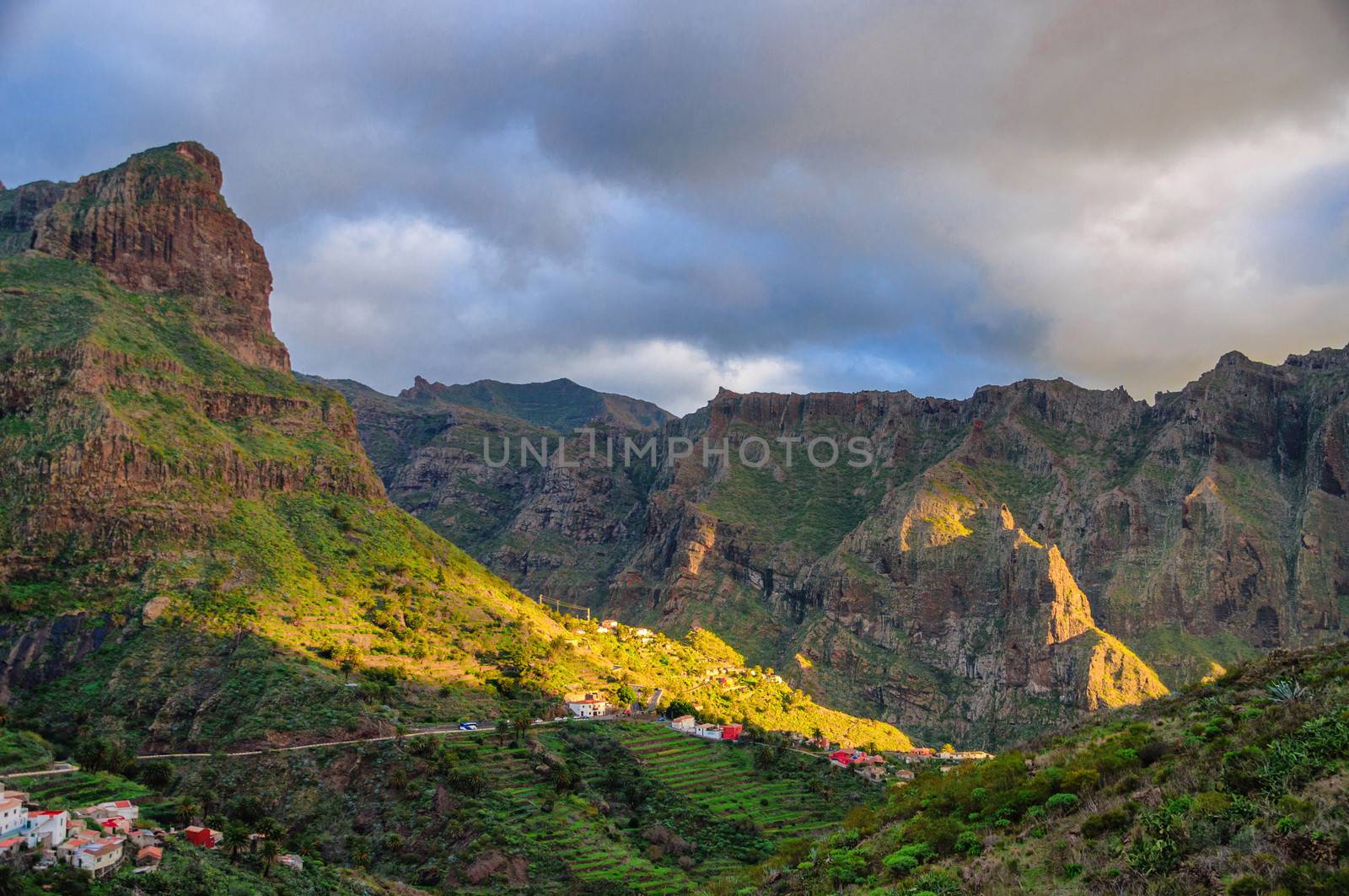 Sunset in North-West mountains of Tenerife near Masca village, C by Eagle2308