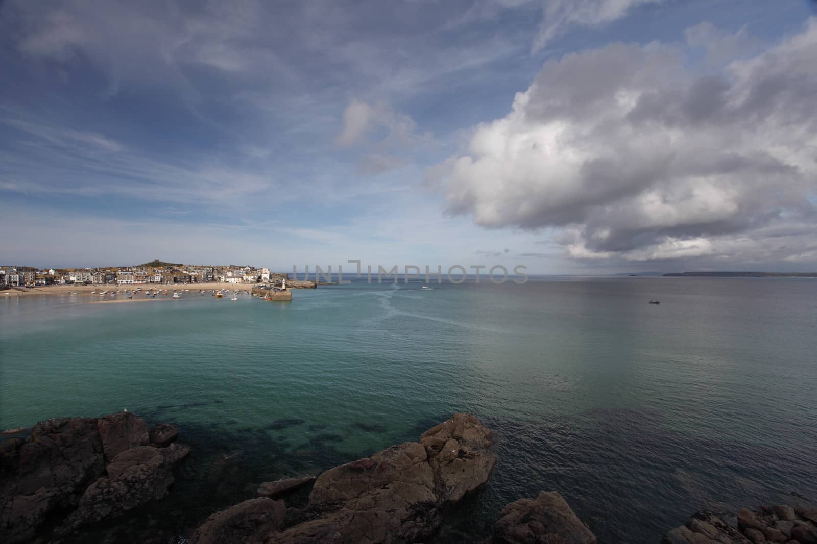 Skies and Waves at the Atlantic Ocean  Cornwall England