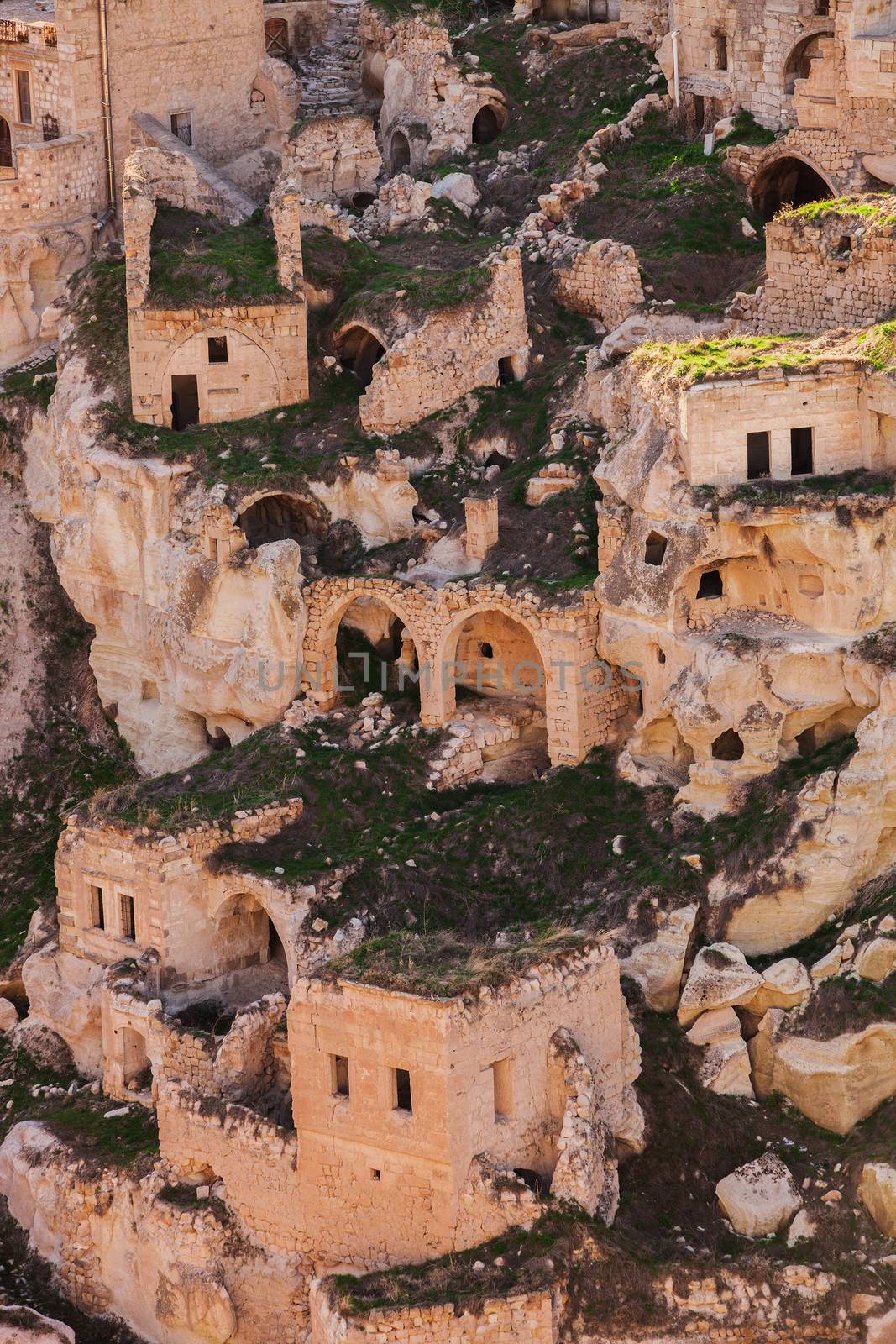Stone Dwellings in Cappadocia Turkey