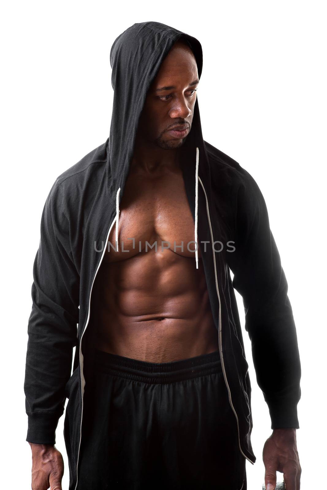 Muscular Man Wearing a Hoodie by graficallyminded