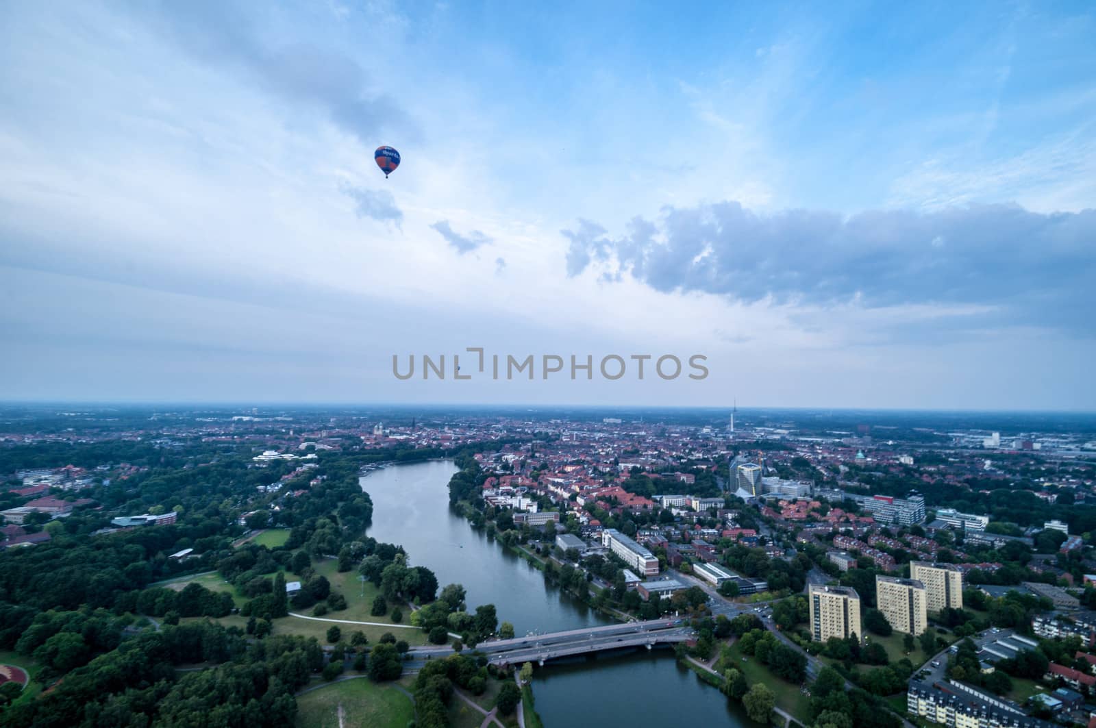 Hot air balloons over Muenster at the Montgolfiade 2013