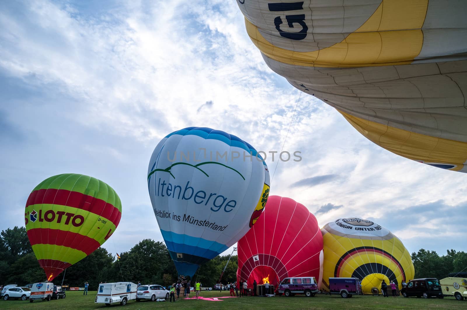 Hot air balloon festival in Muenster, Germany