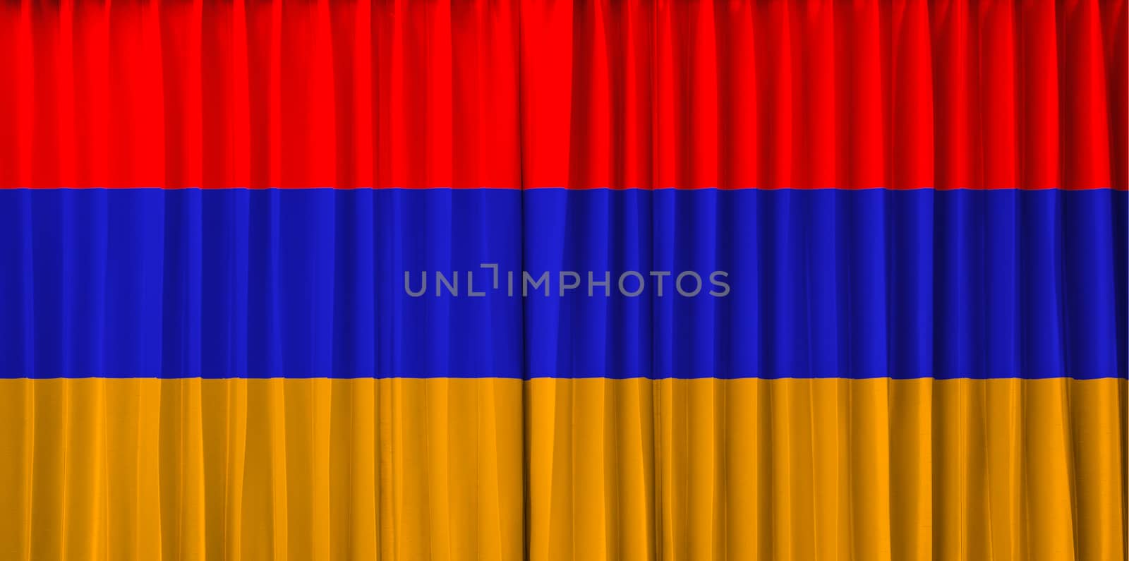 Armenia flag on curtain