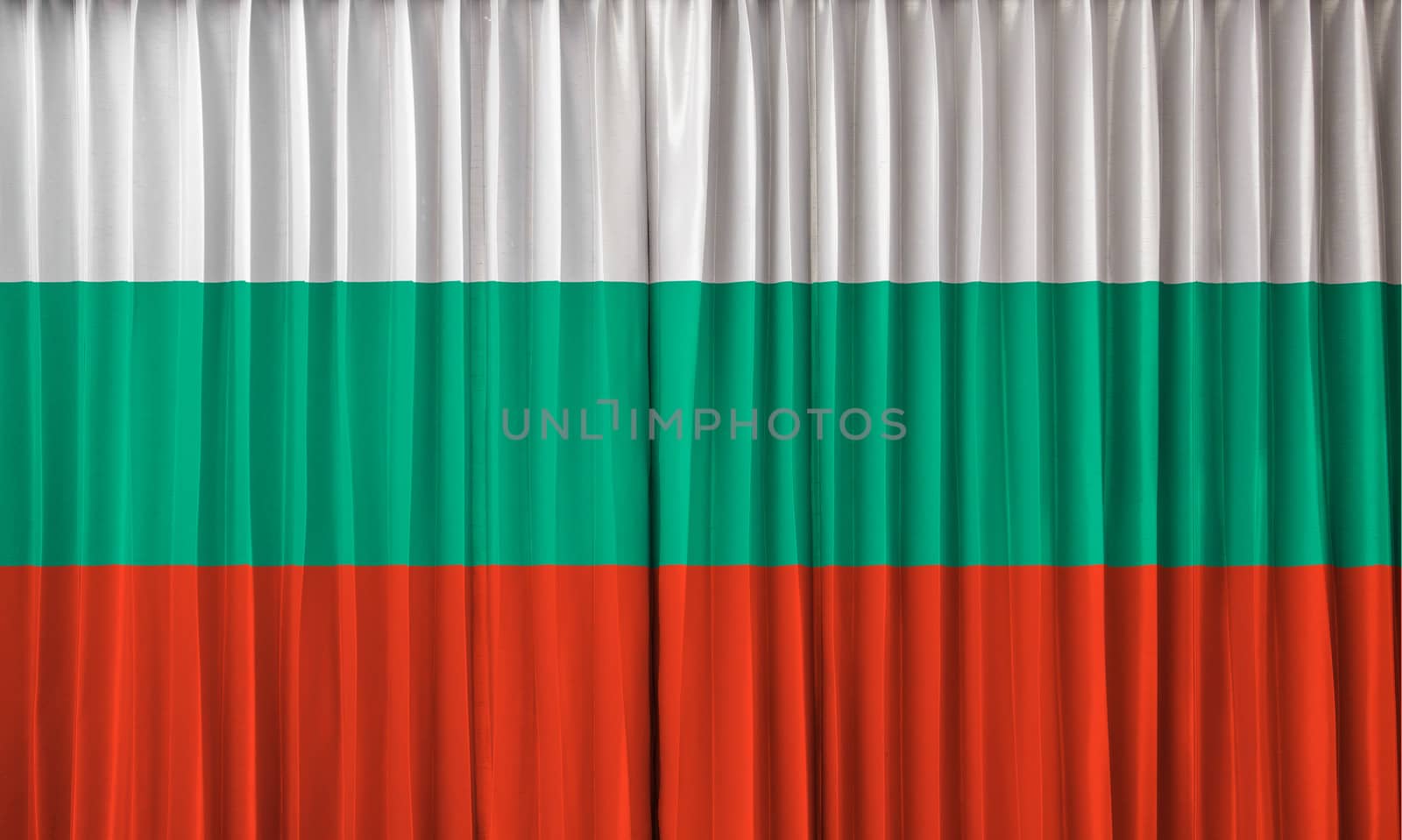 Bulgaria flag on curtain