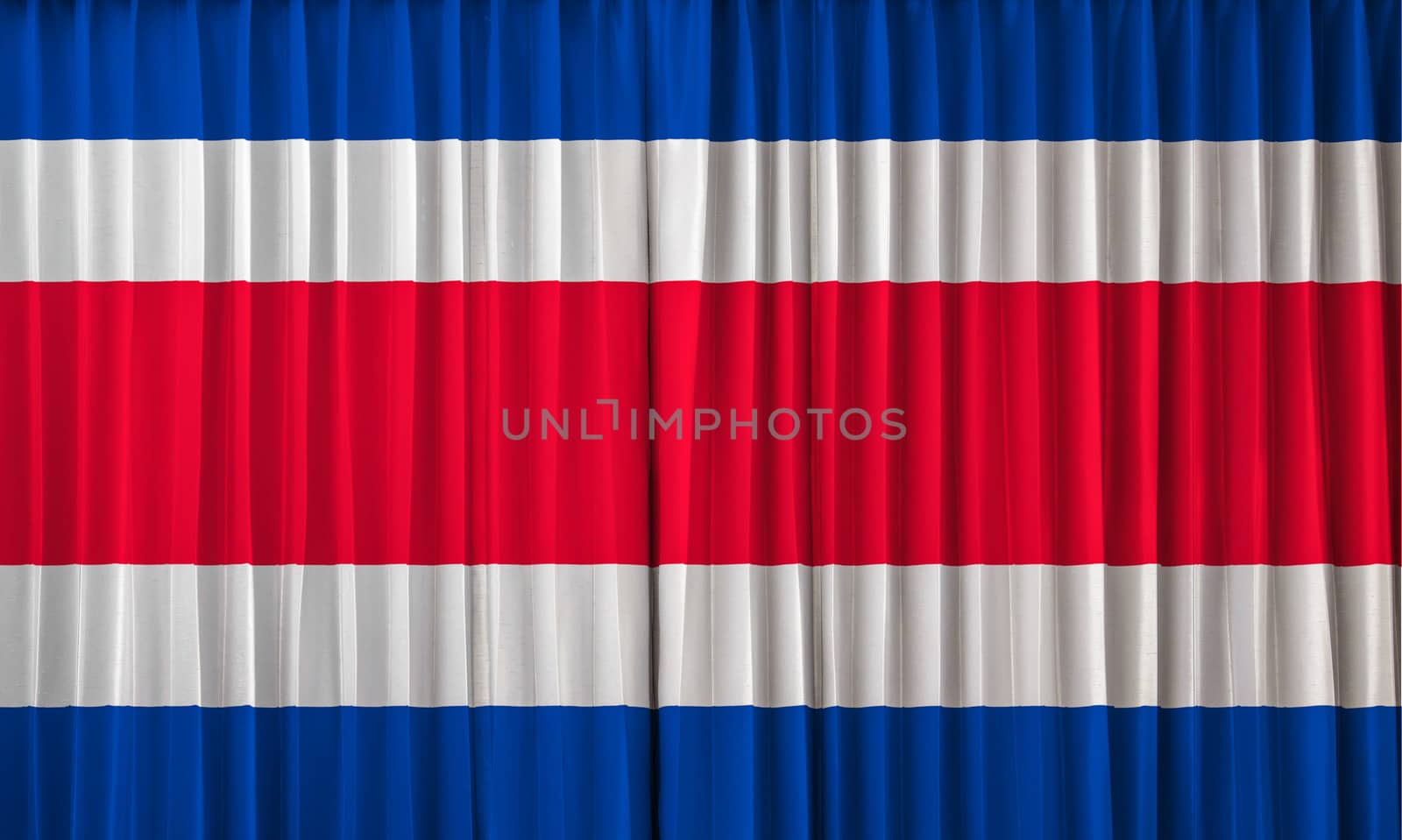 Costa Rica flag on curtain