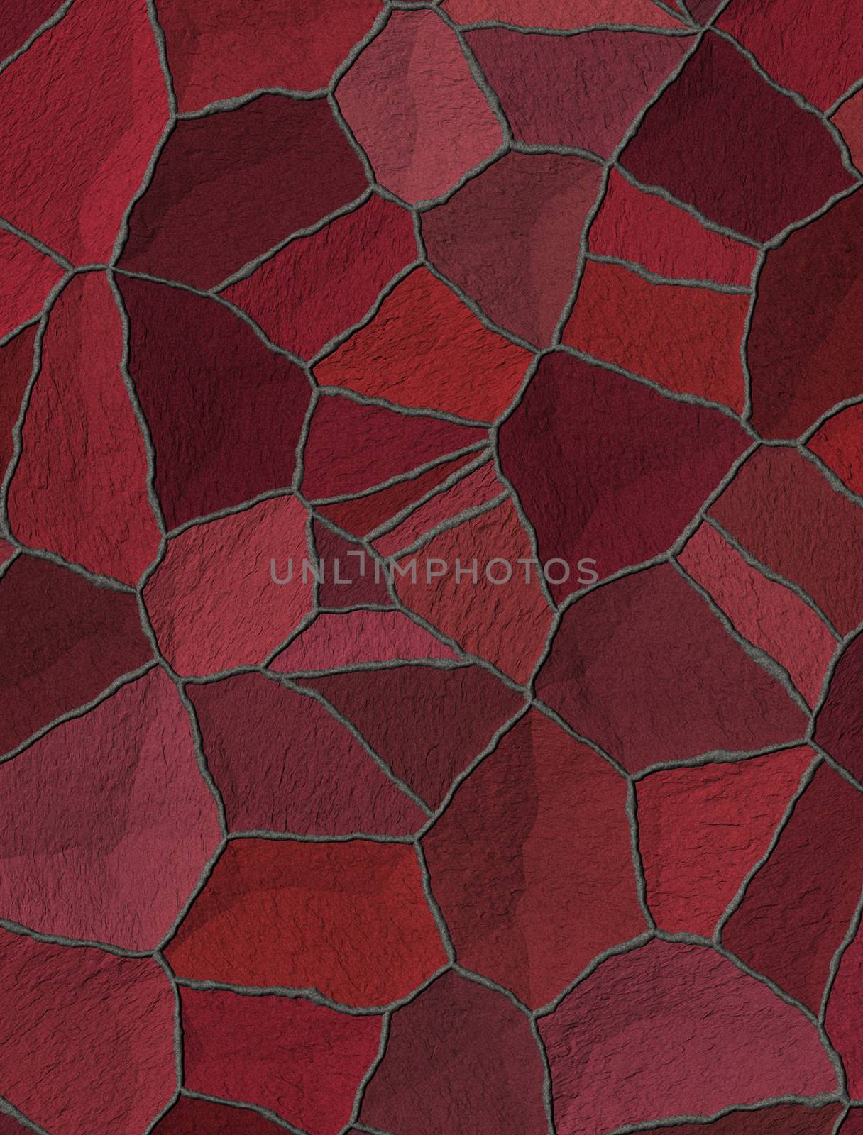 Background texture of red modern cobblestone pavement by sfinks