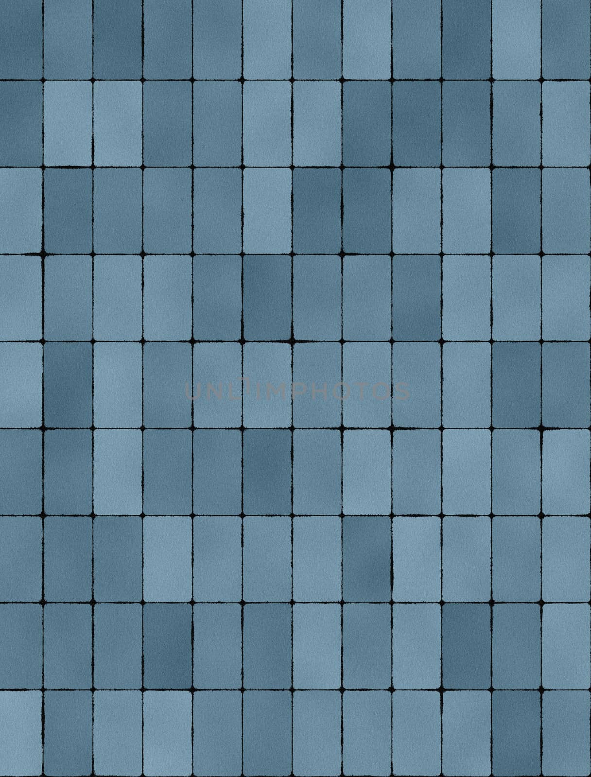 blue tile wall weathered by sfinks