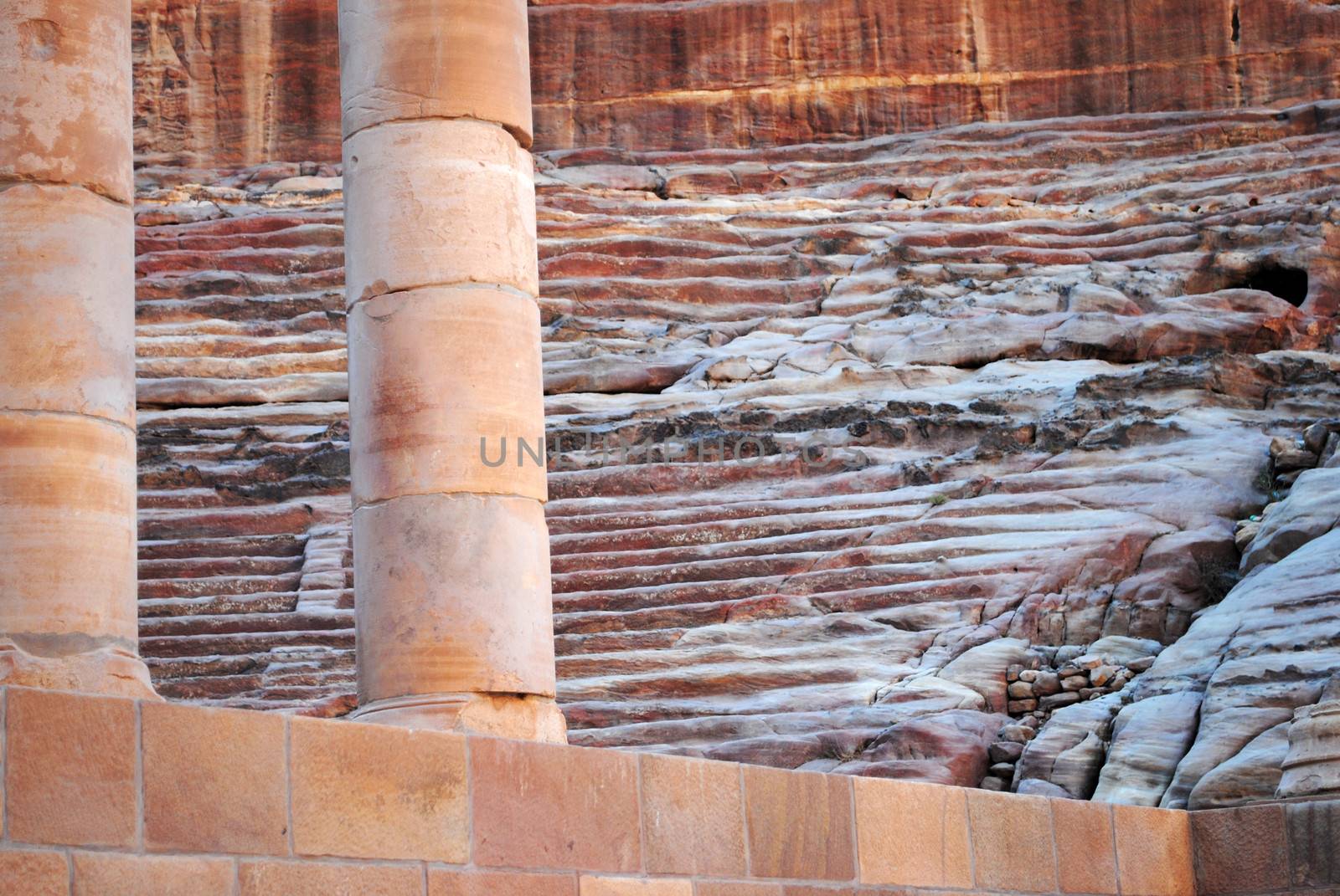 The Roman theatre in Petra, Jordan.