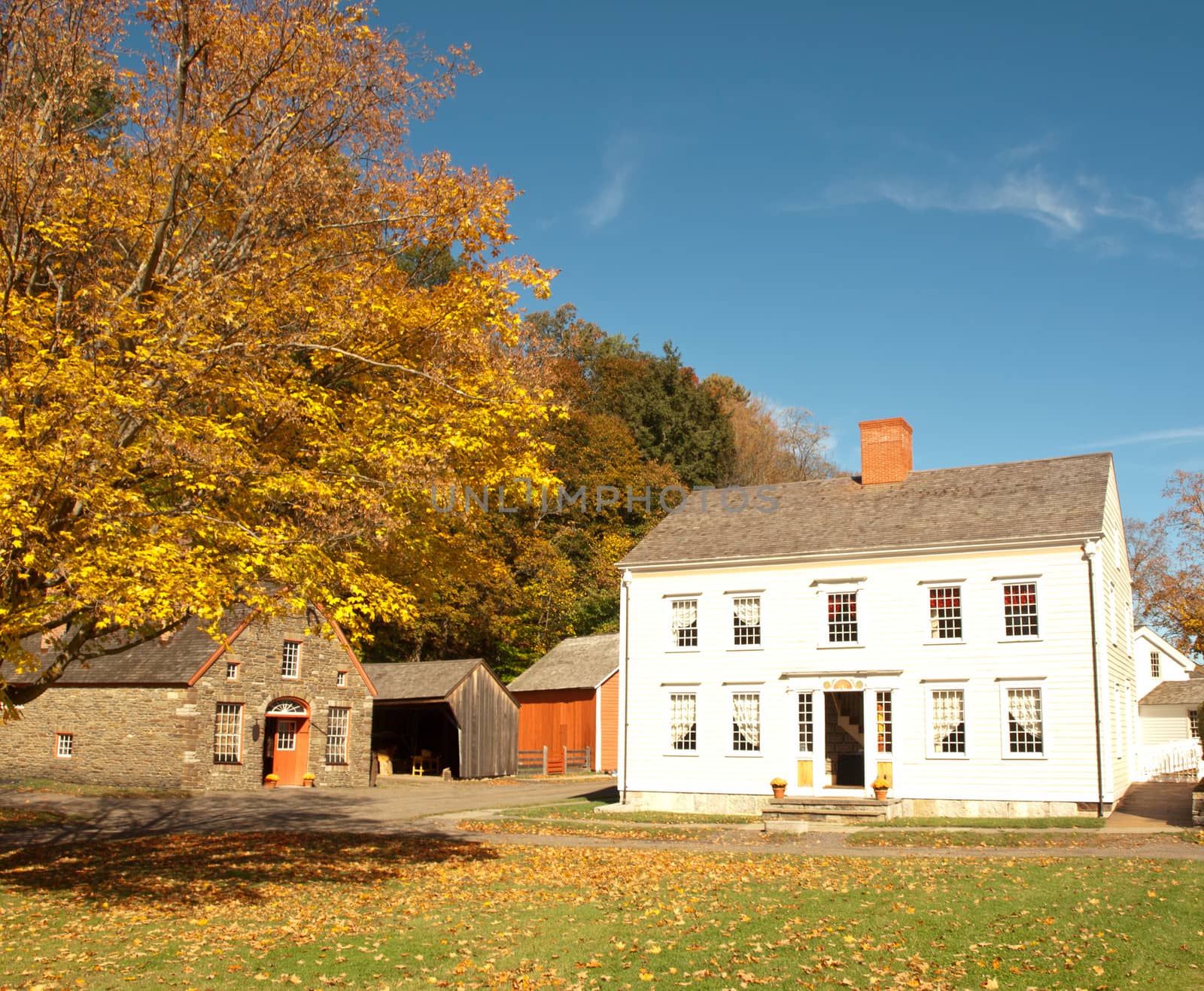 rural village in autumn