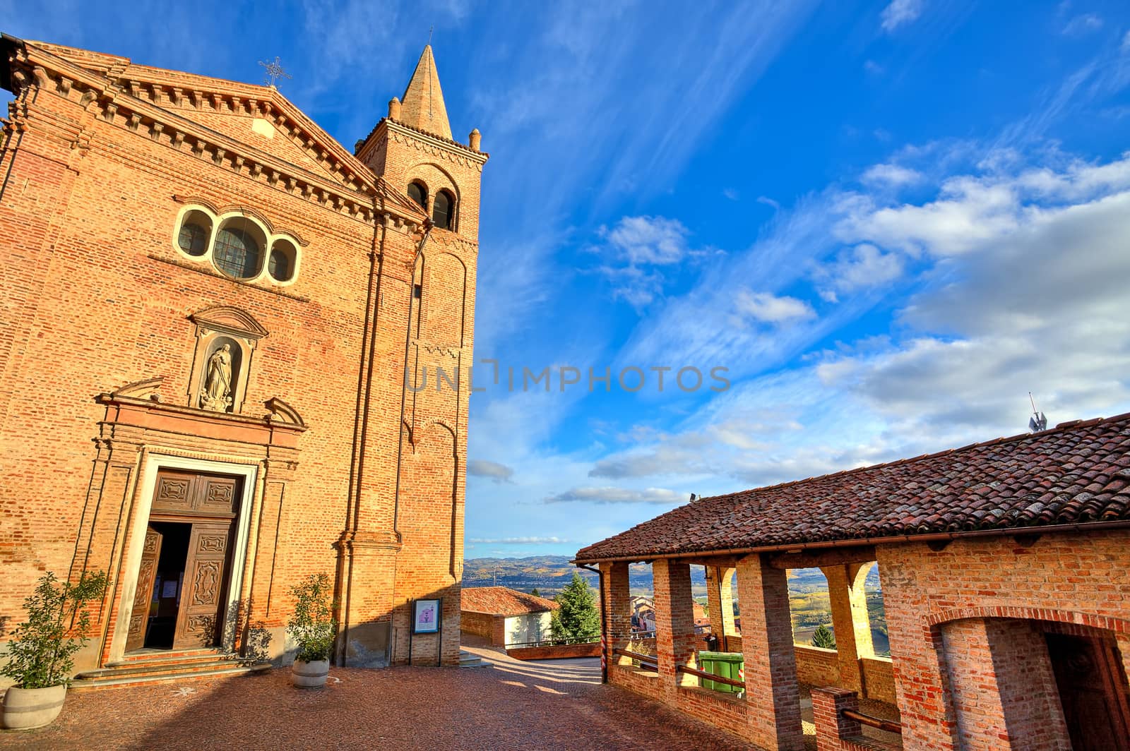 Church and small square. Monticello D'Alba, Italy. by rglinsky