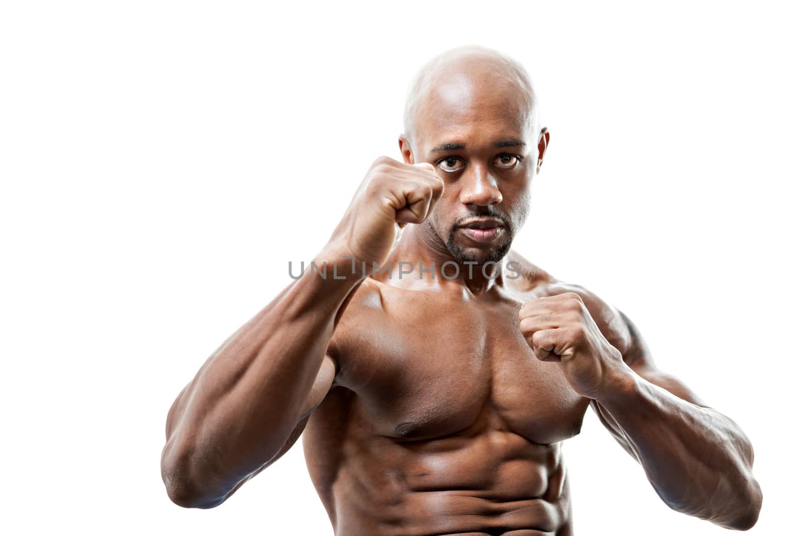 Muscular Man Fists Up by graficallyminded