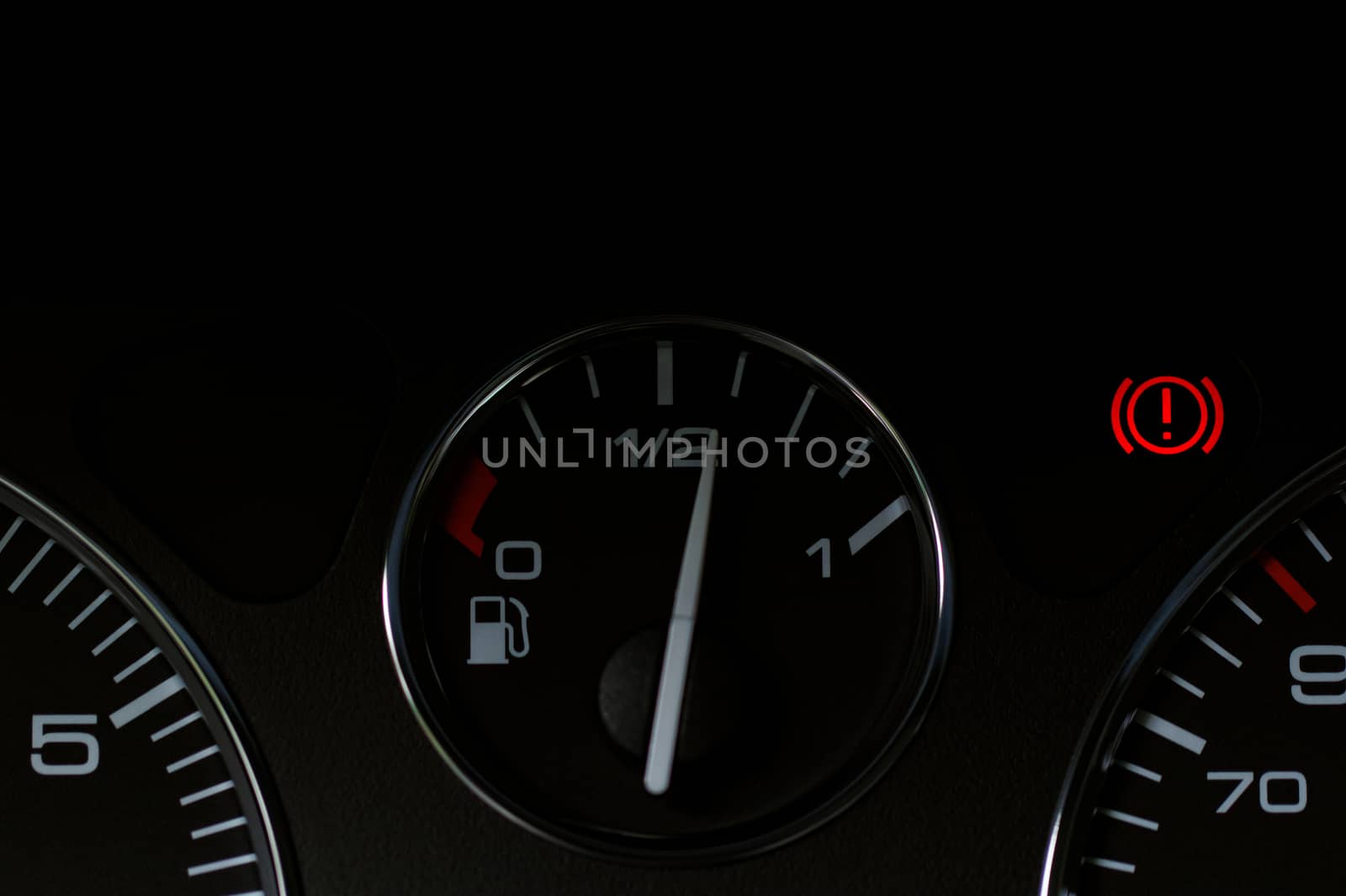 Close up modern car dashboard