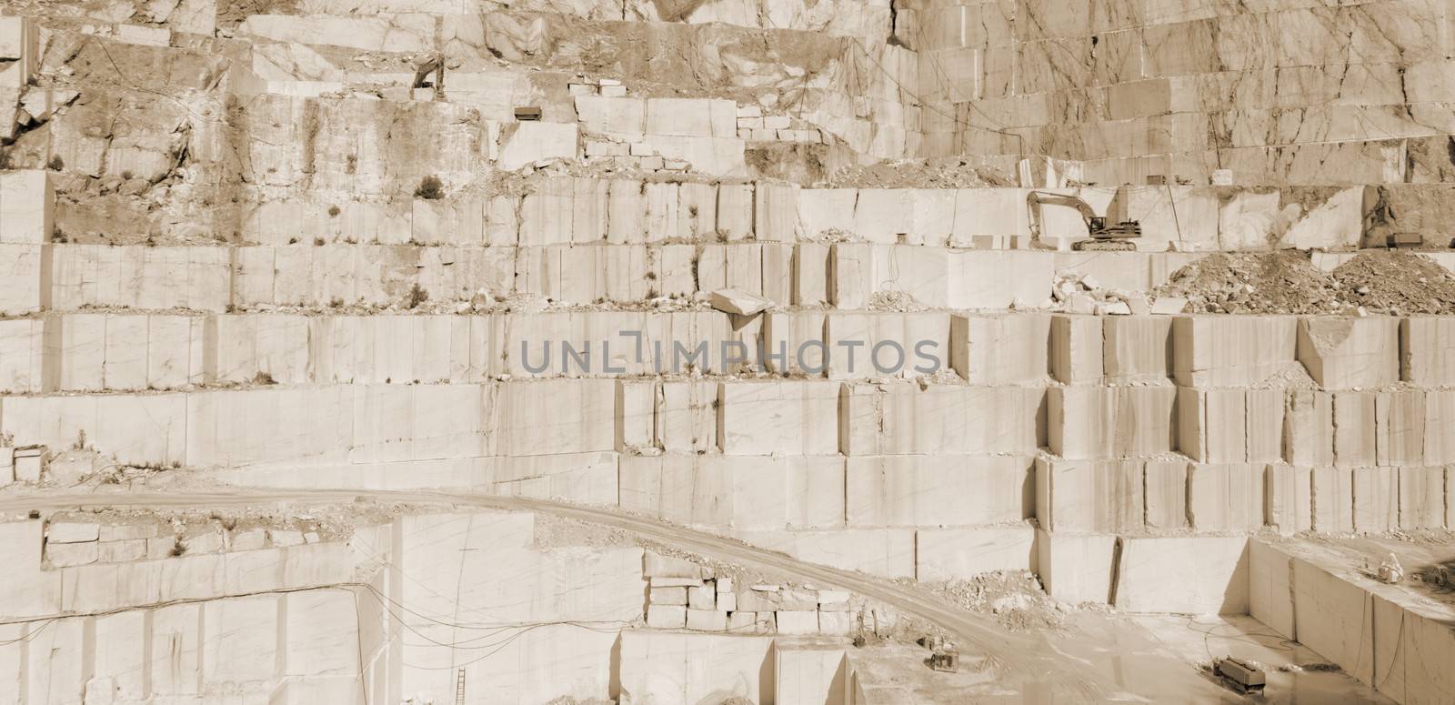 Thassos white marble quarry sepia by NagyDodo