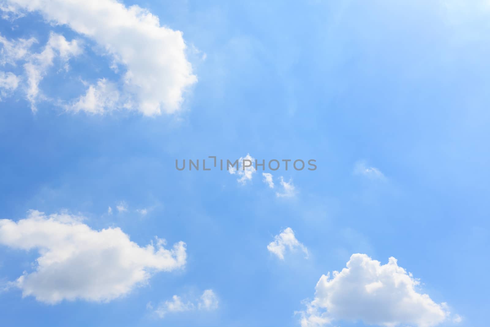Blue sky and ray light