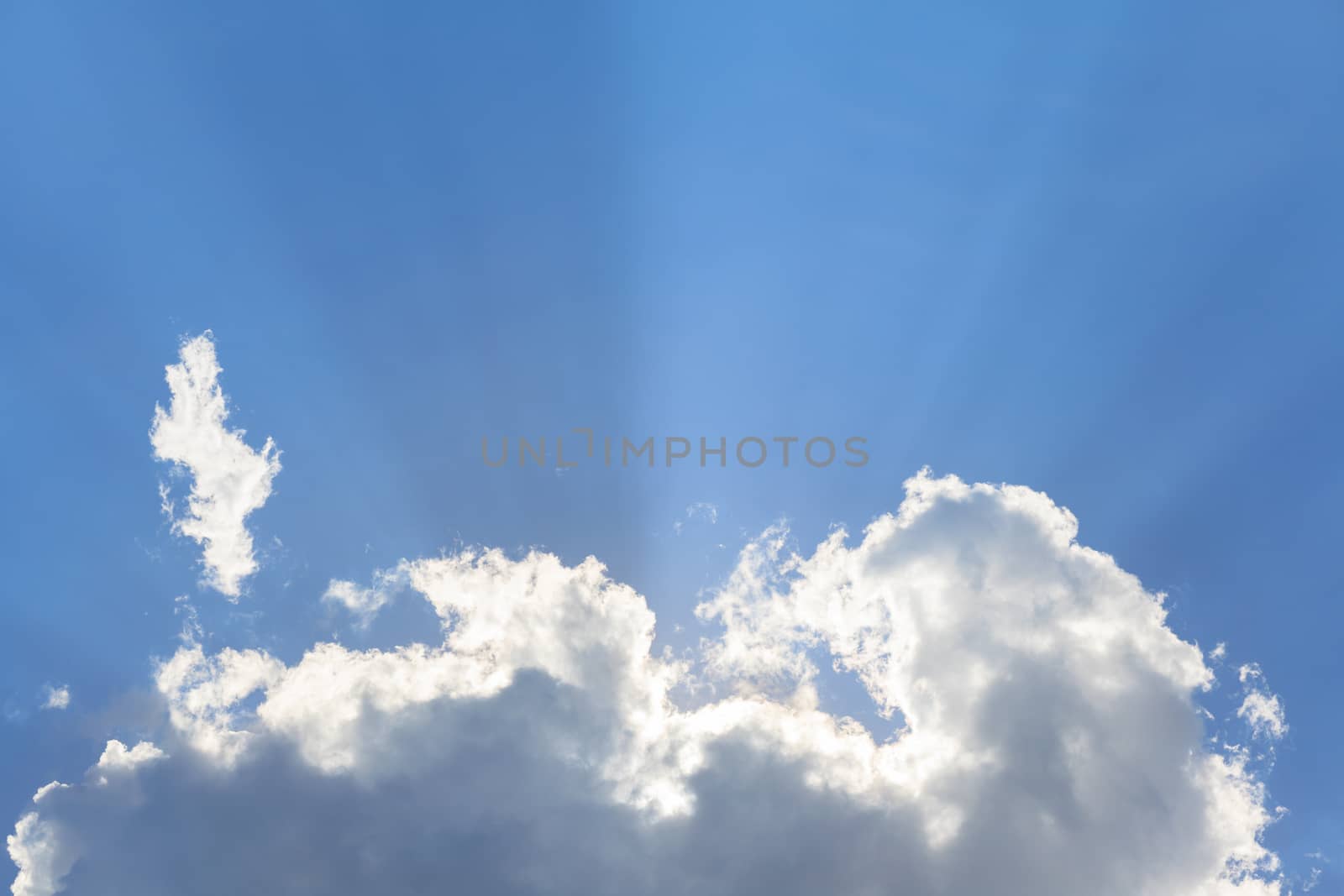 Blue sky and ray light