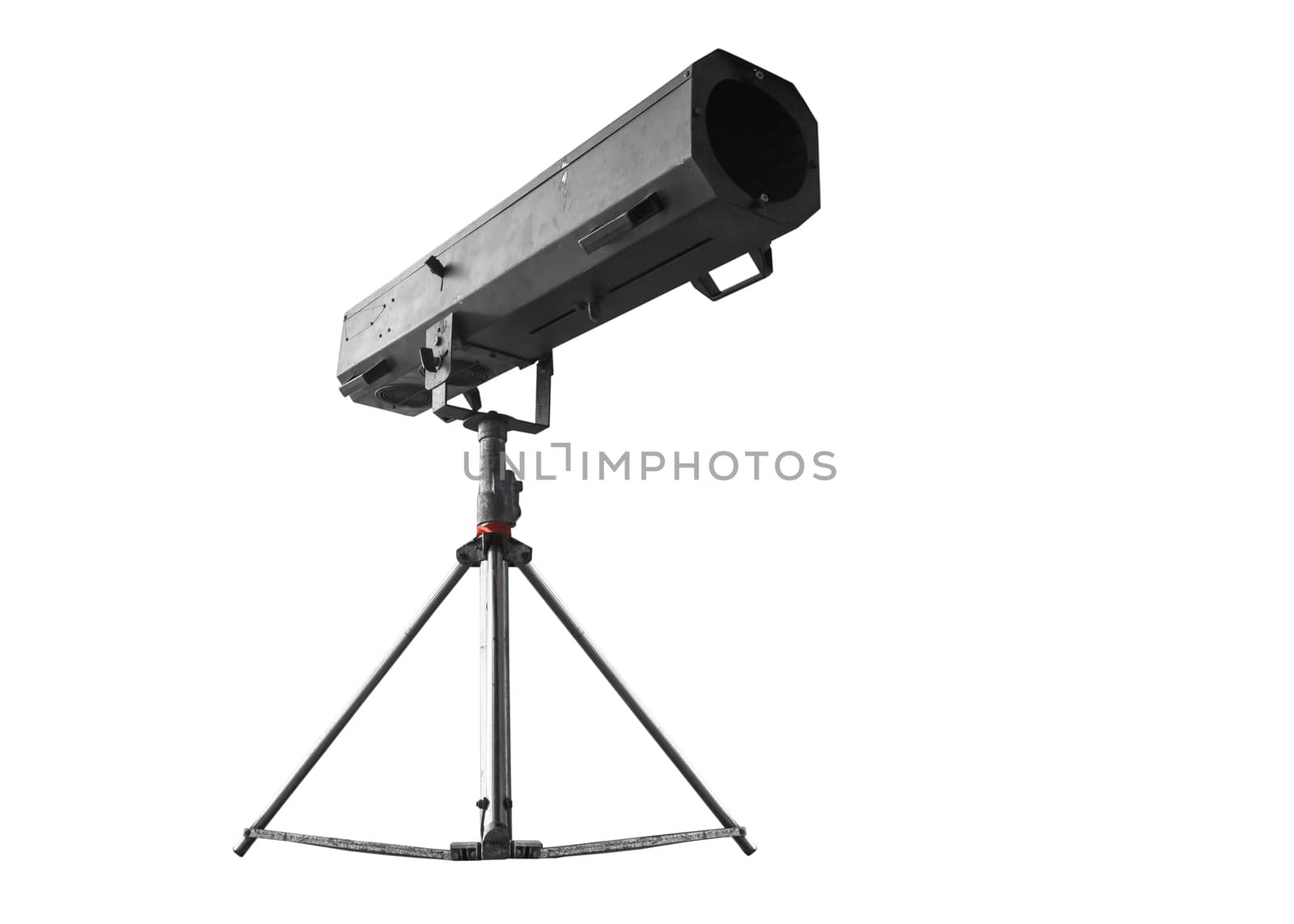Follow light stage on white background