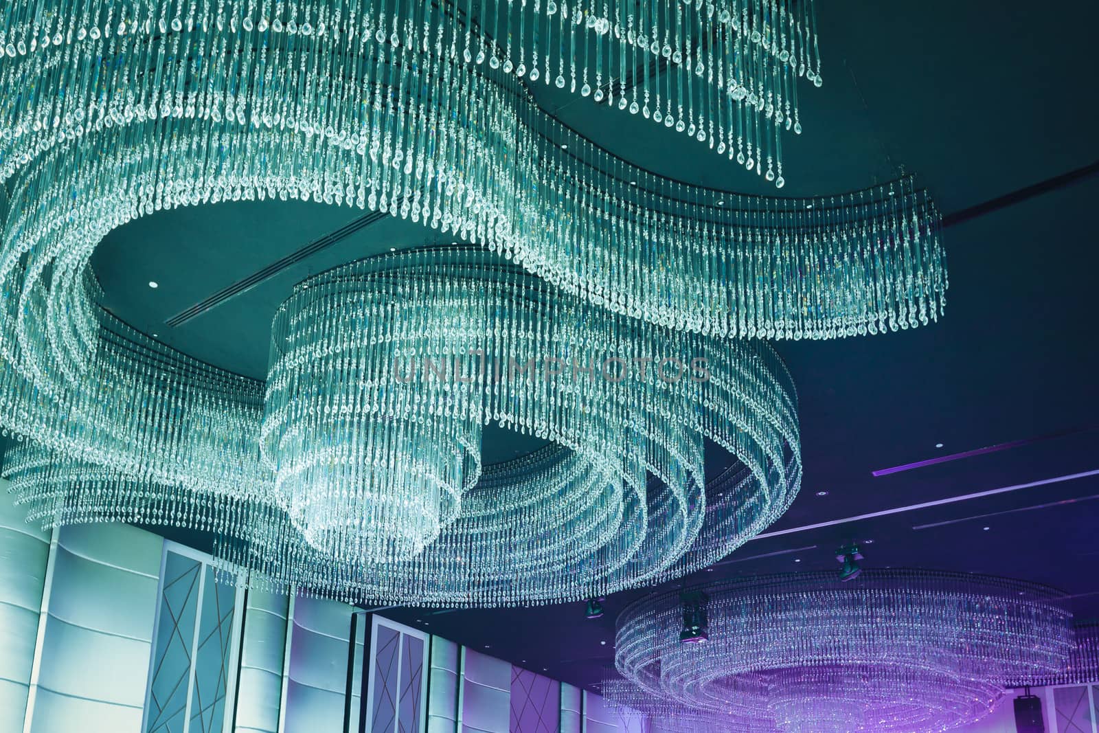 Crystal chandelier ceiling