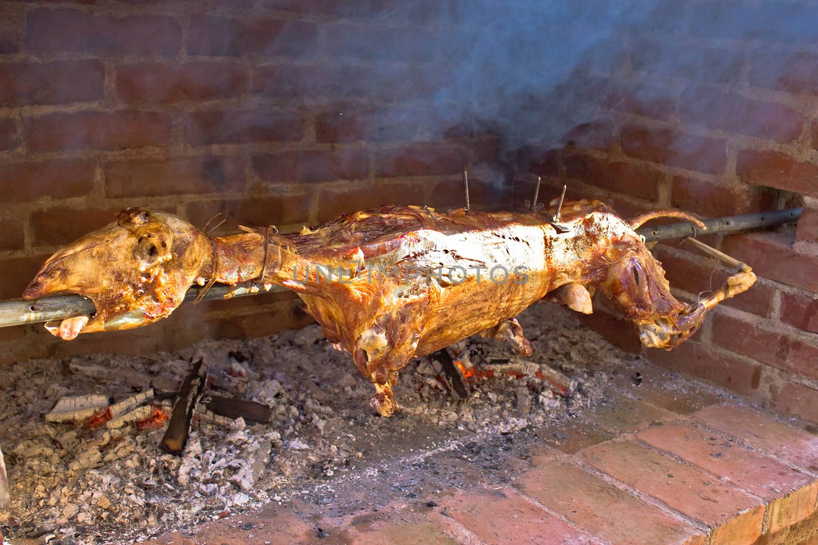 Whole lamb on spit (meat food) by xbrchx