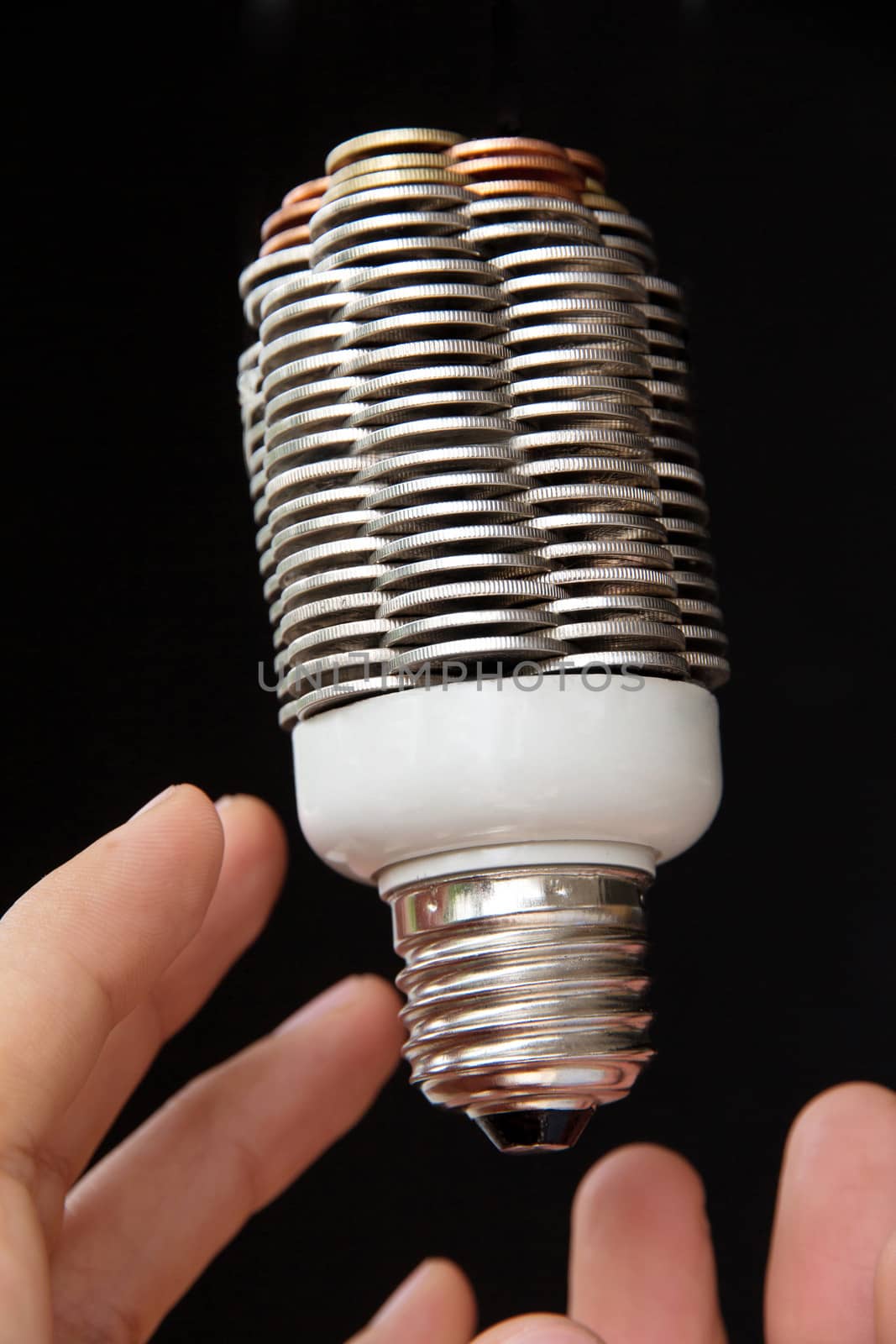 coin light bulb concept