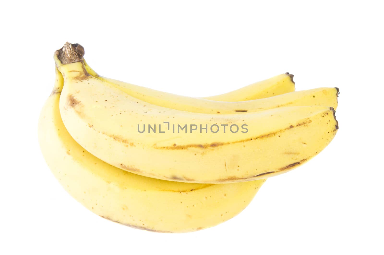 Banana fruit isolated on the white background