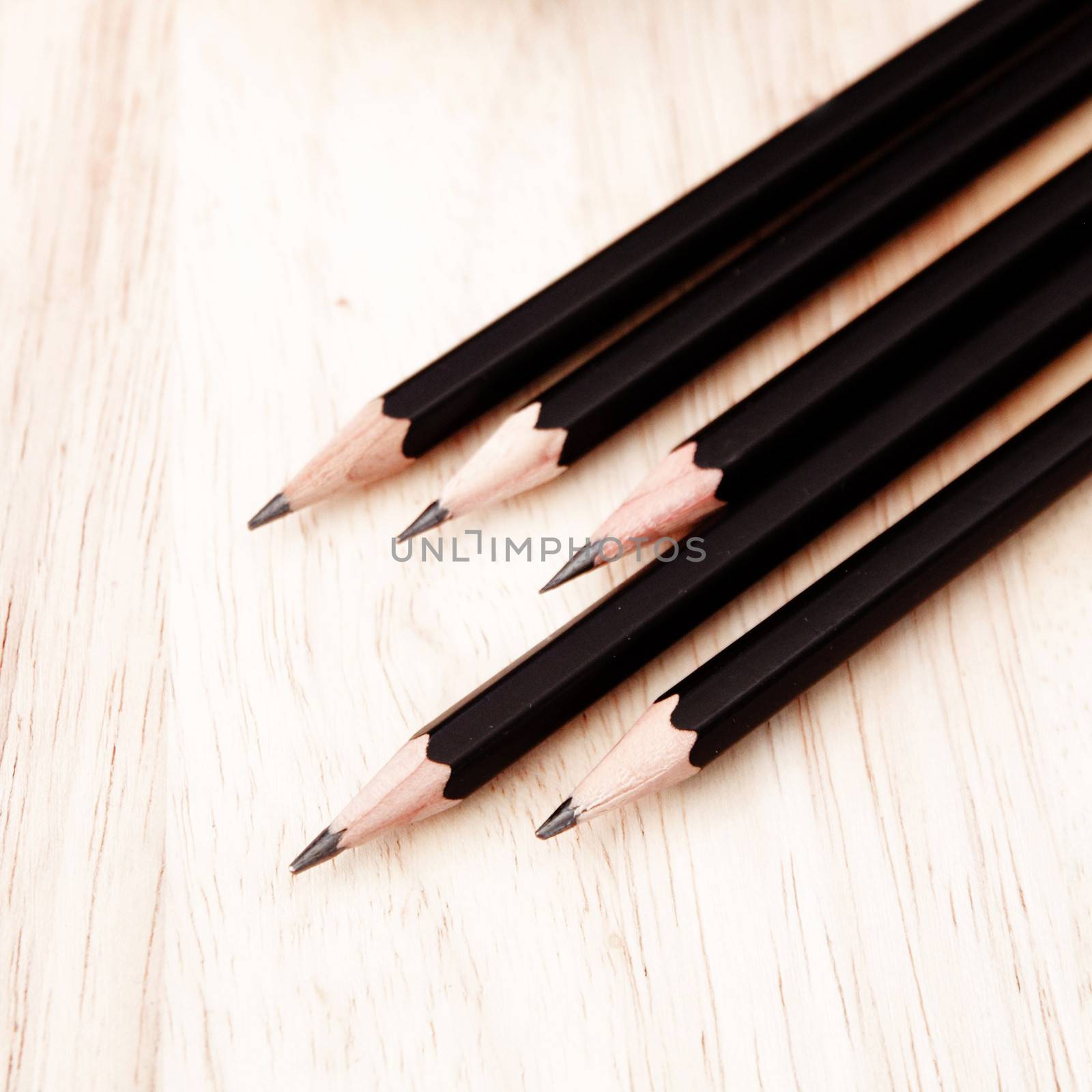 Group of black pencil with filter effect by nuchylee