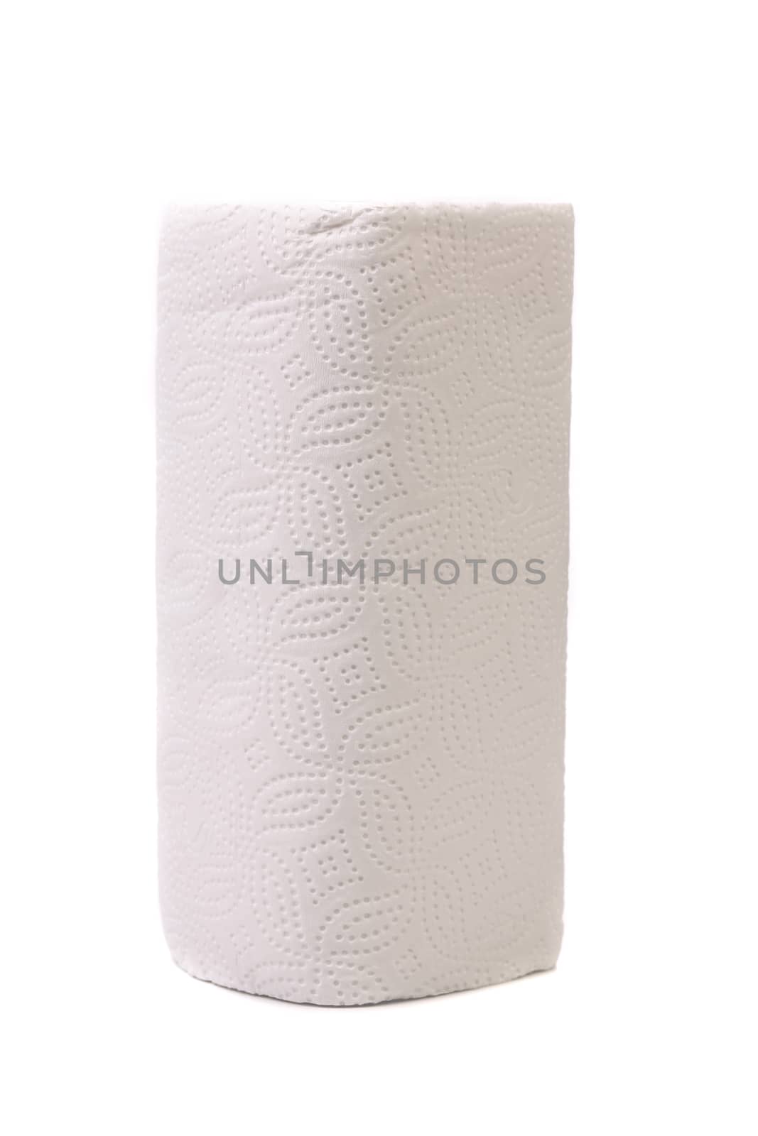 Paper towel roll isolated on a white background