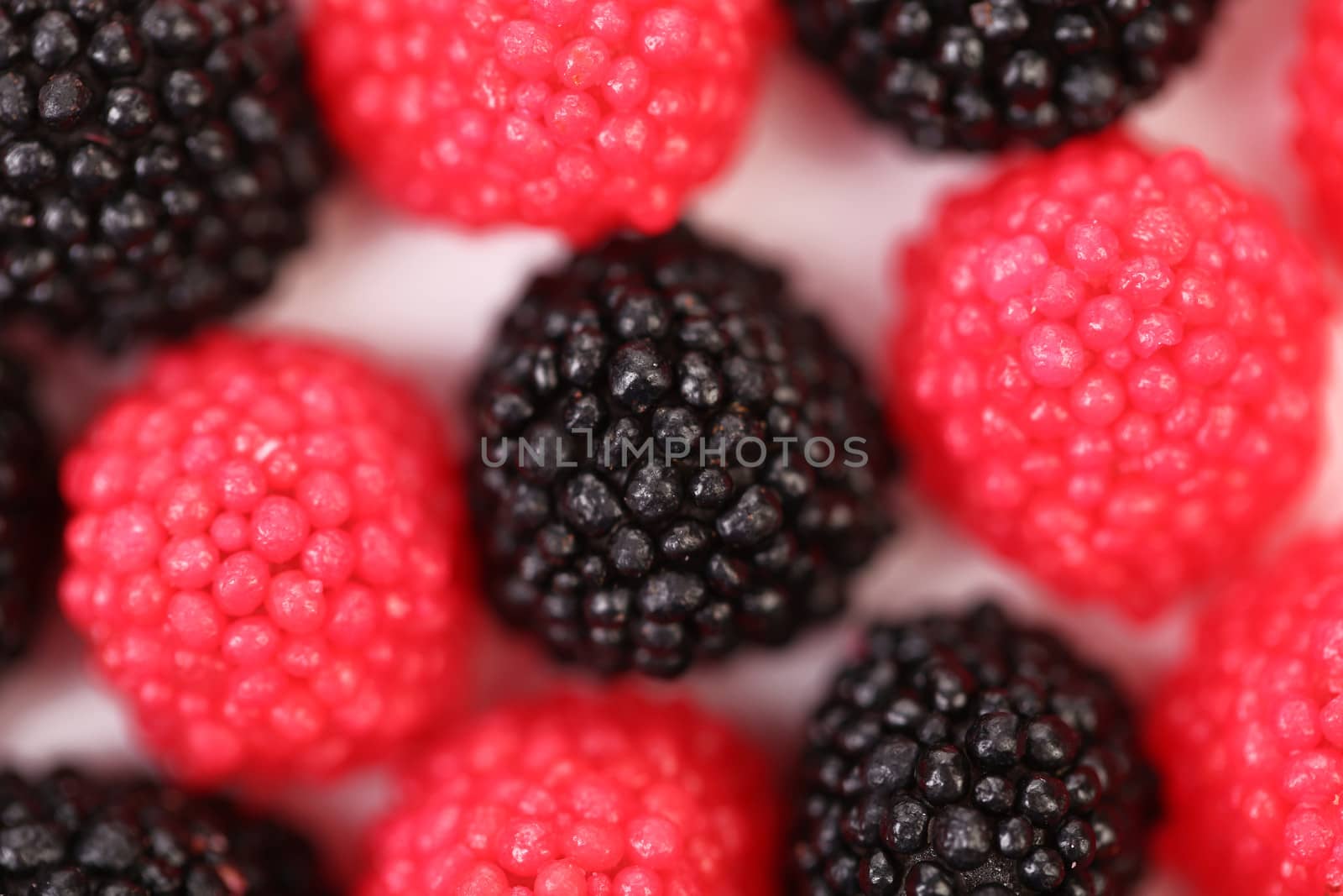 Jujube colored balls on a white background