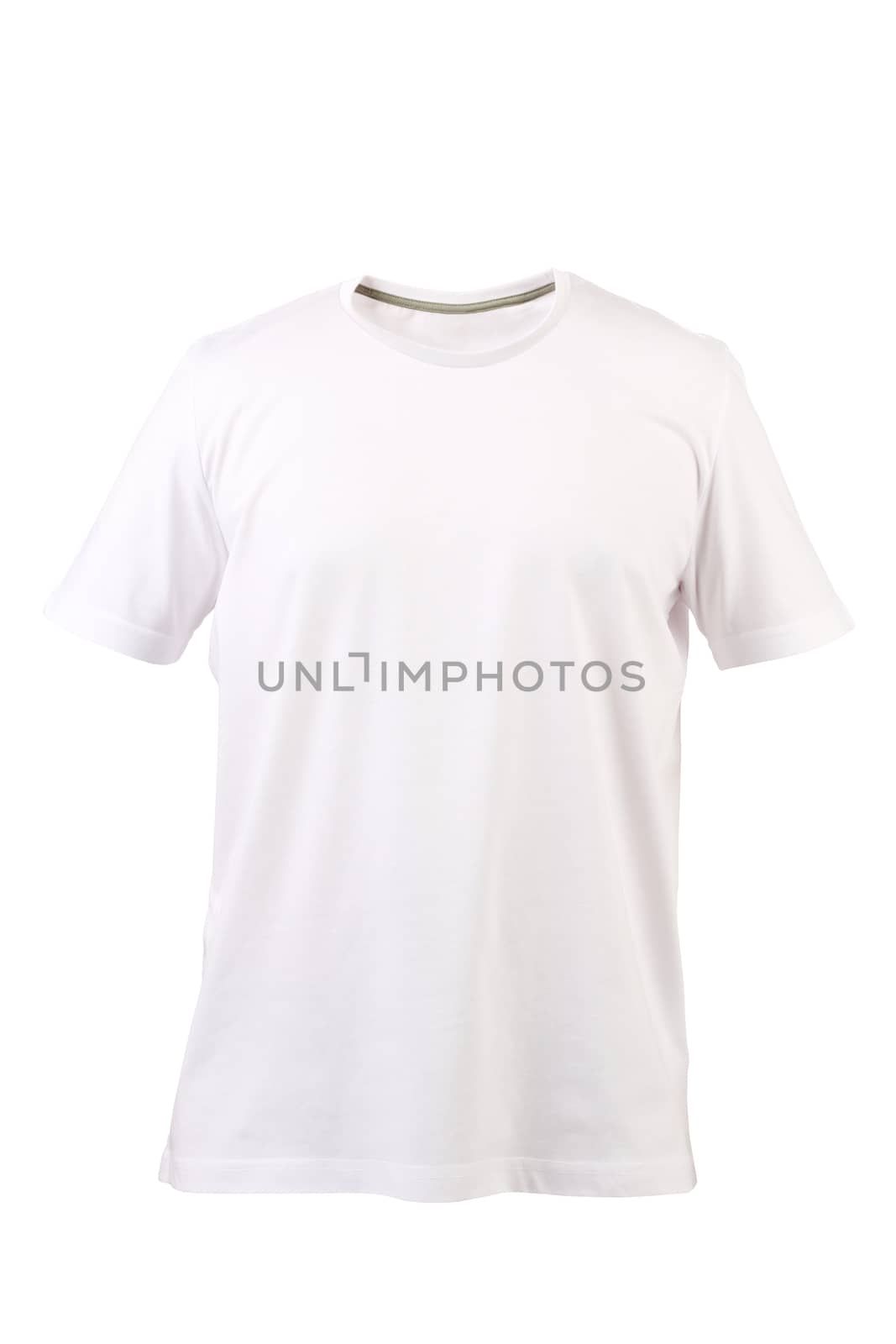 White T-shirt isolated on white background. Front.