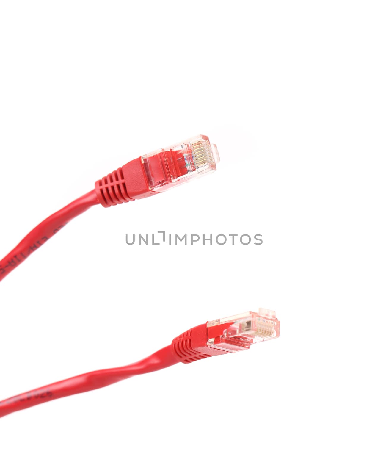 Two plugs of connection isolated on white background.