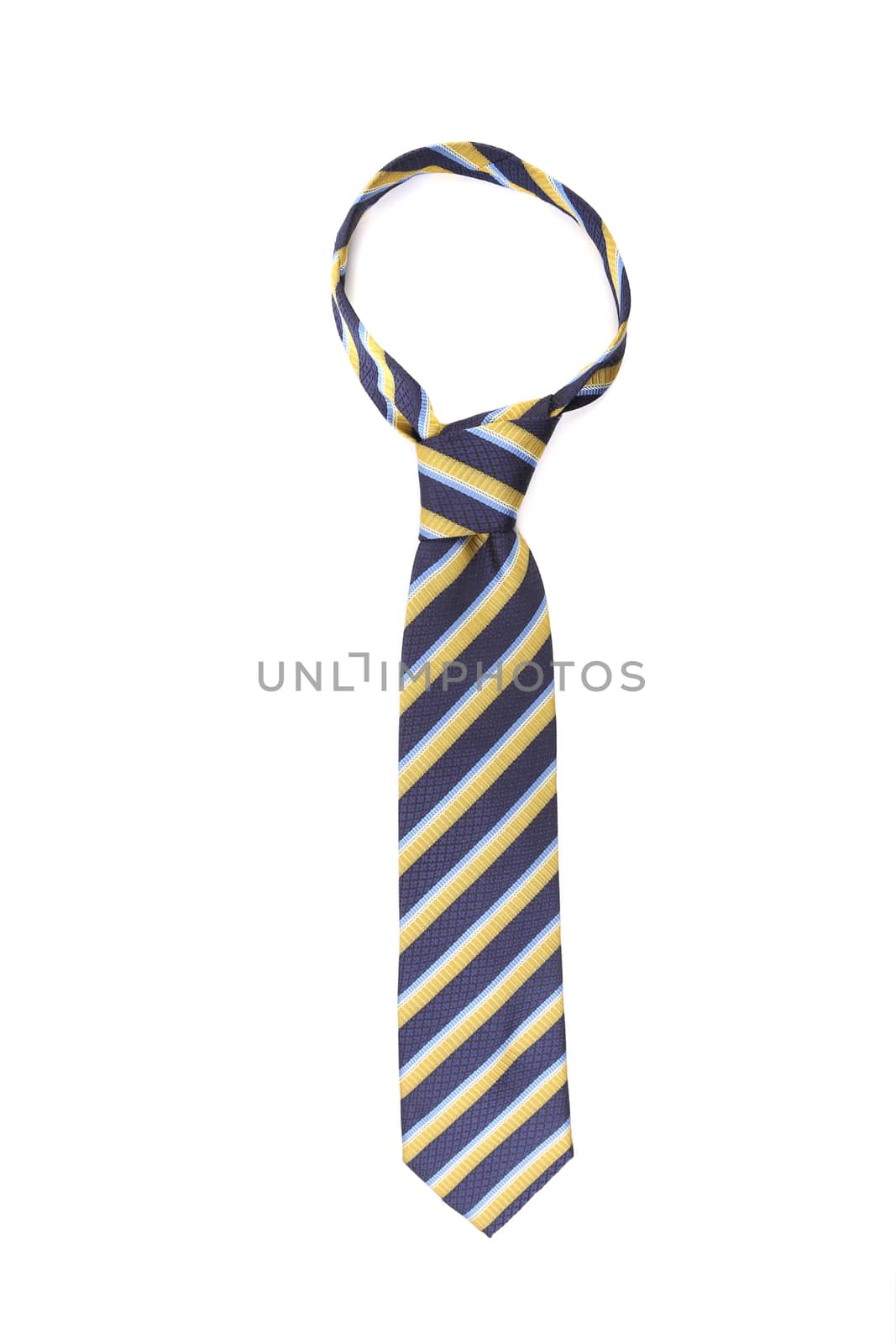 Tie a colorful striped. Isolated on a white background.