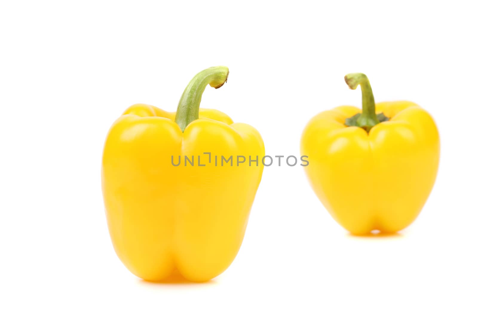 Yellow pepper isolated on a white background