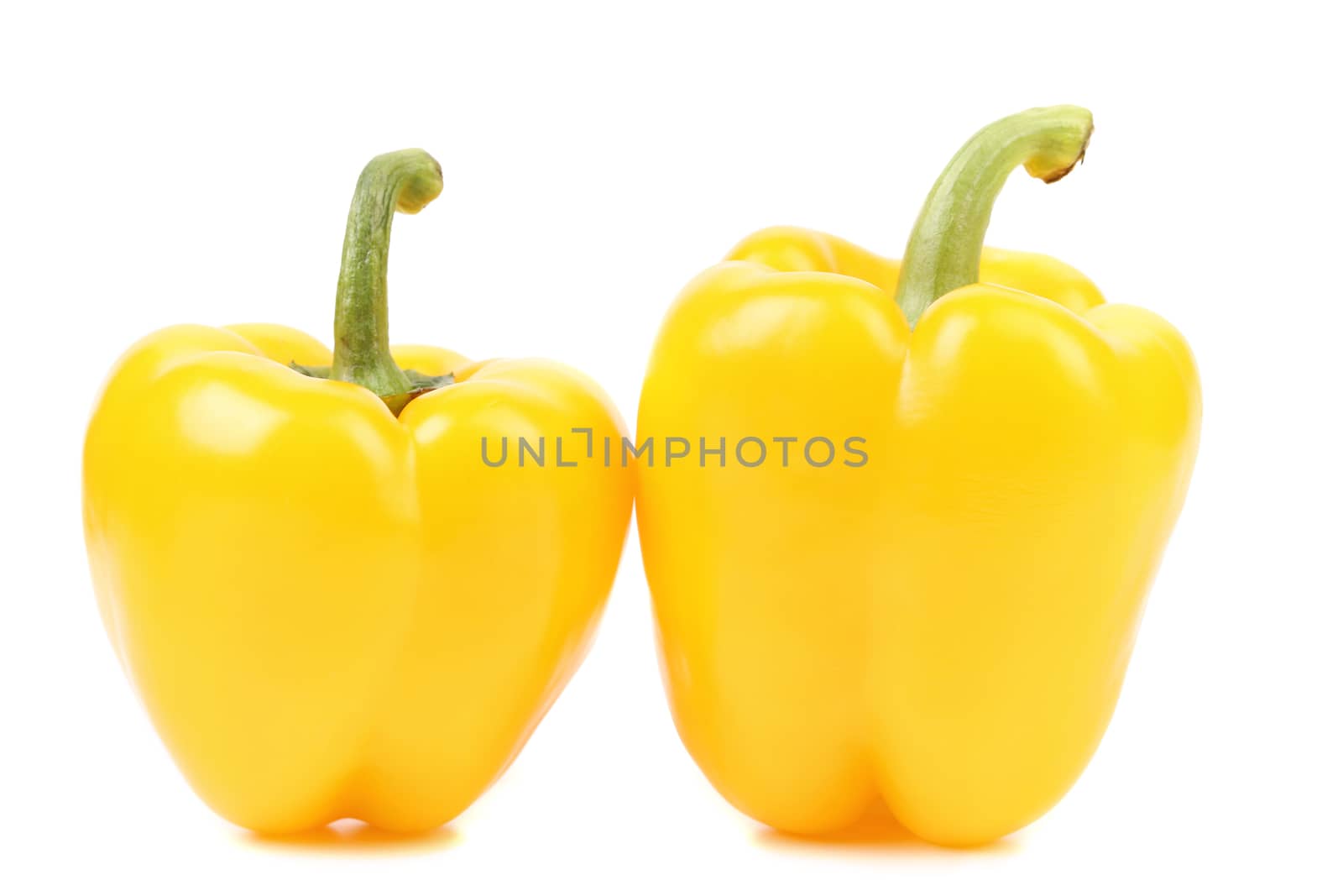 Yellow pepper isolated on a white background