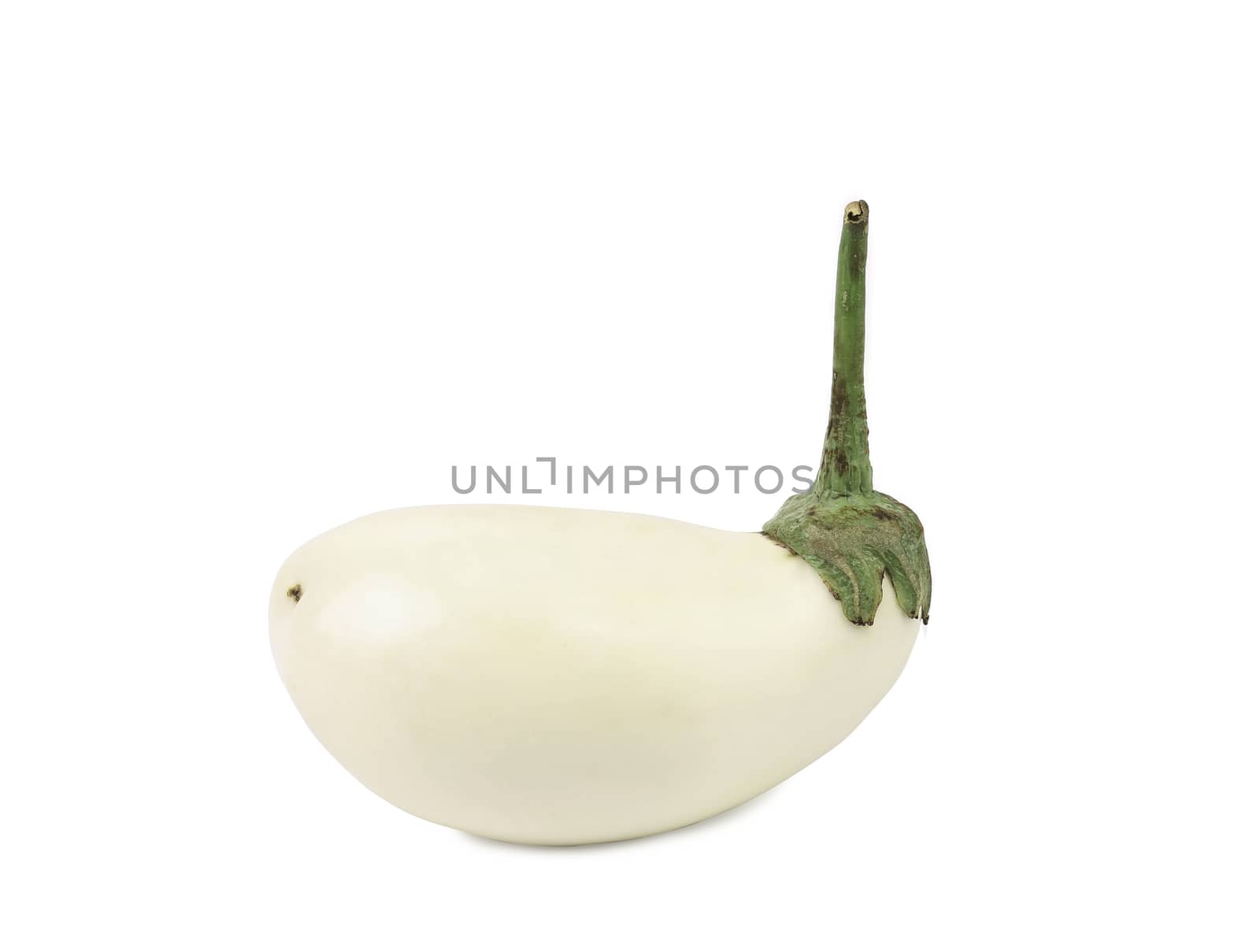 White aubergine isolated on a white background