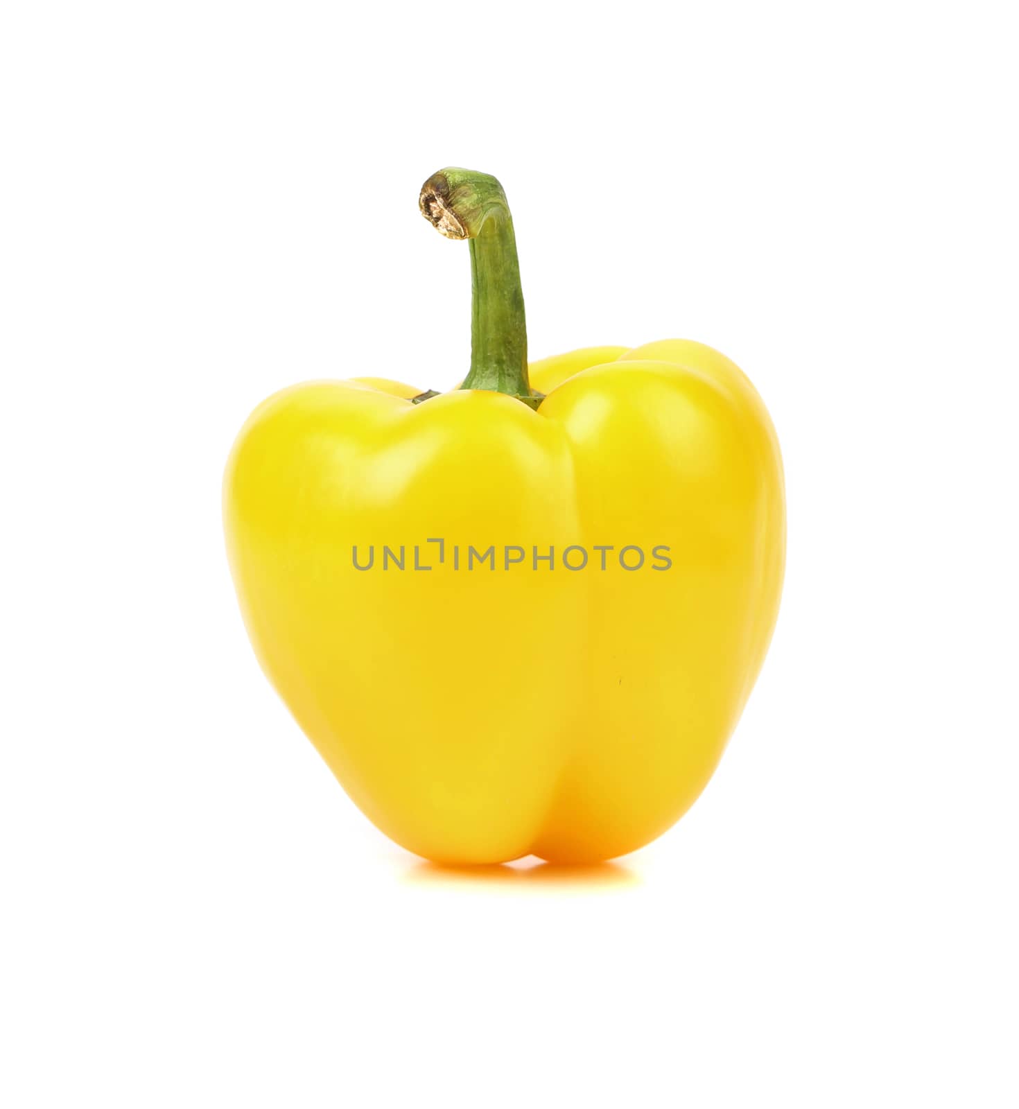 Yellow pepper isolated on a white background