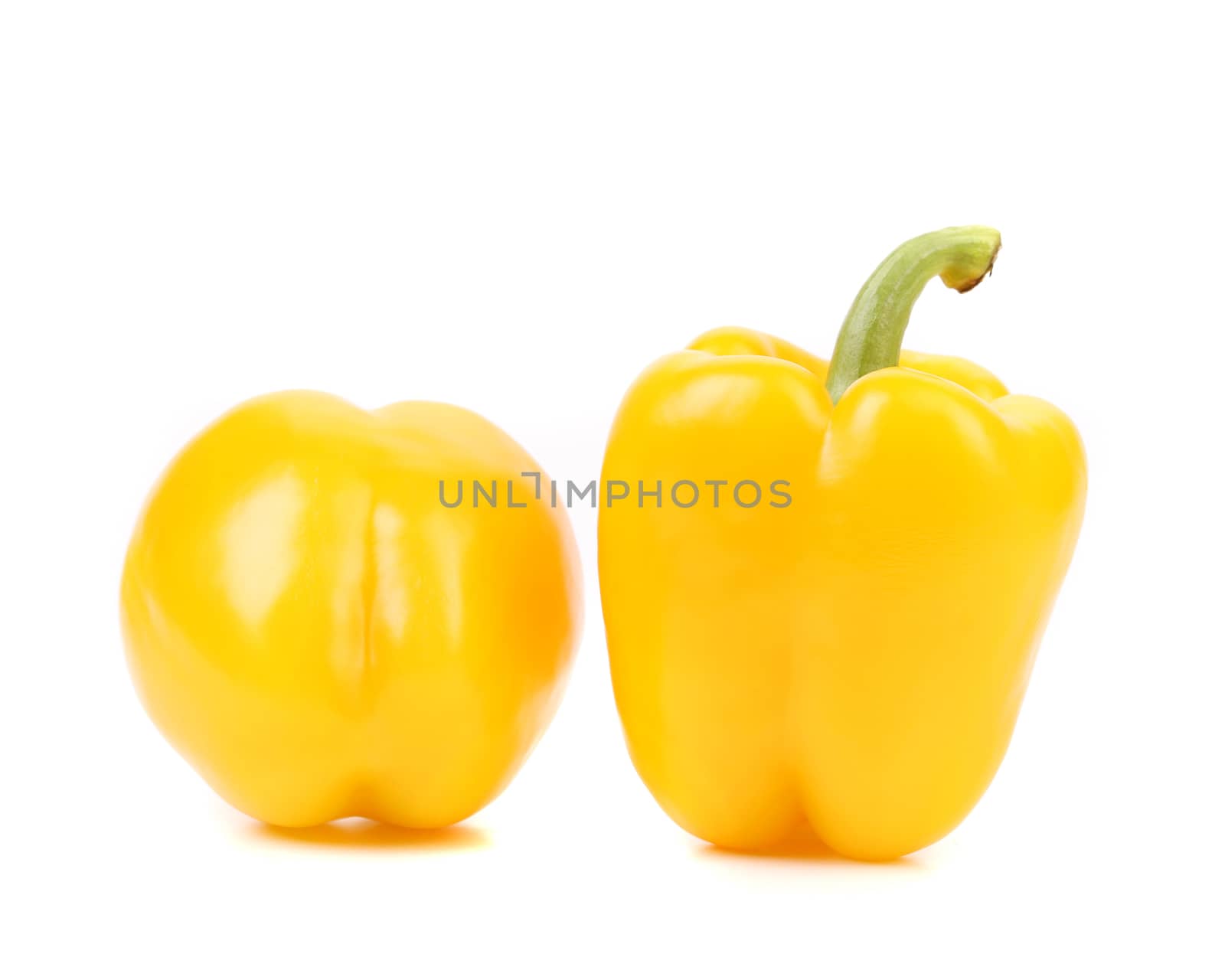 Yellow pepper isolated on a white background