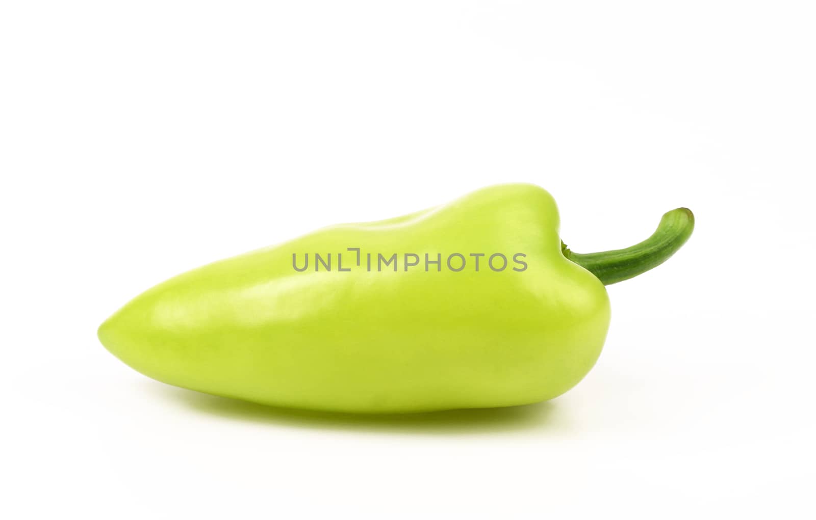 green pepper isolated on a white background