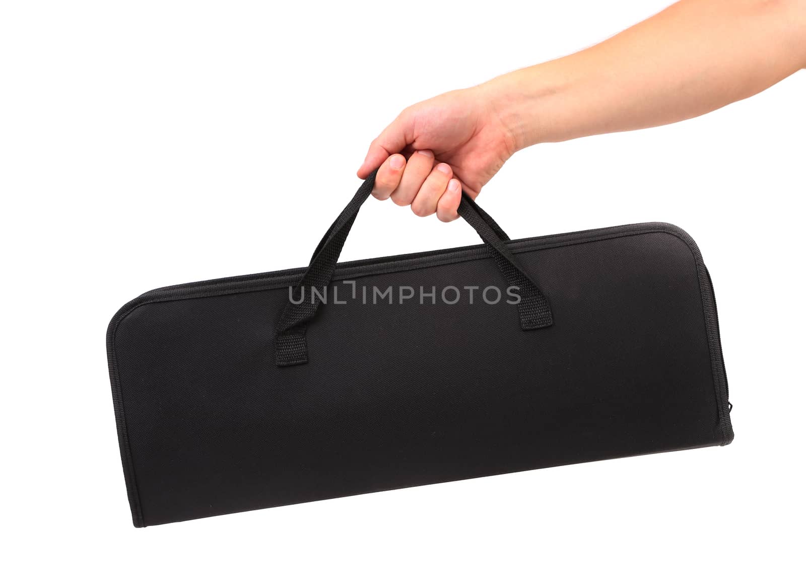 Black set of skewers for barbecue isolated on a white background.