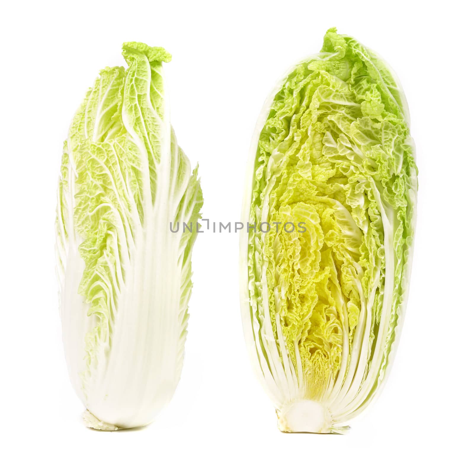 Tasty Chinese cabbage isolated on a white background