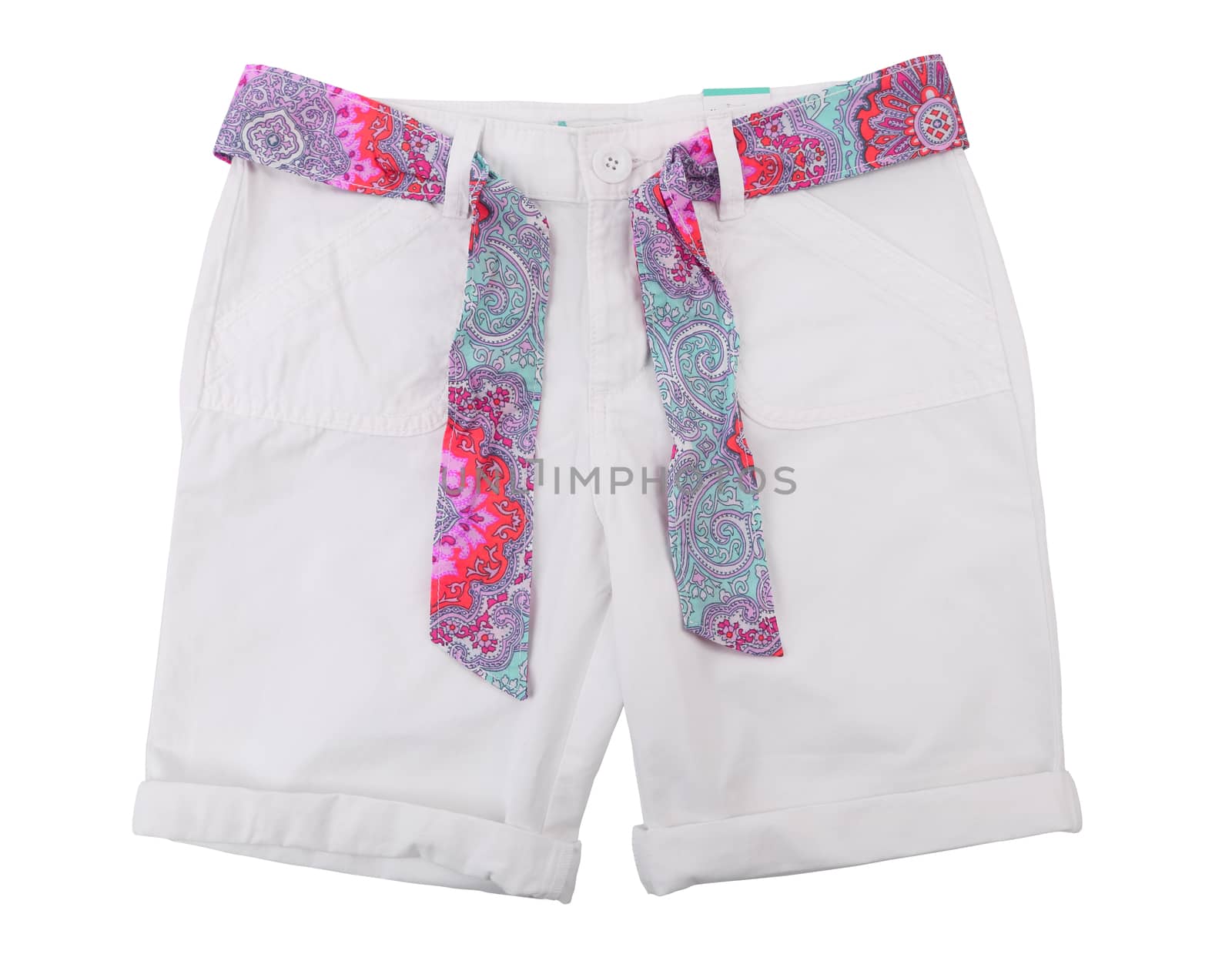 Women shorts. Front. Isolated on a white background.