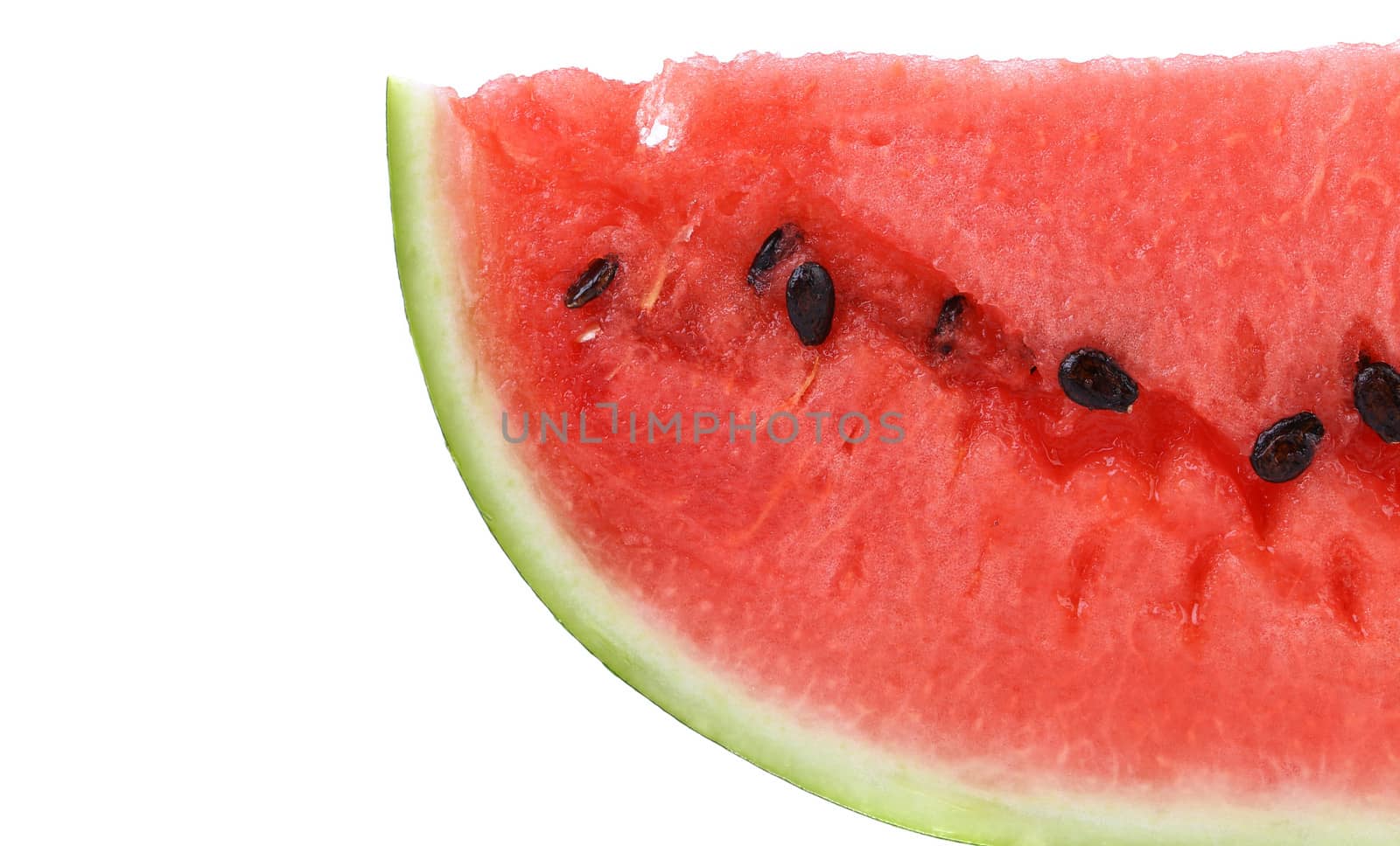 Slice of watermelon on a white background