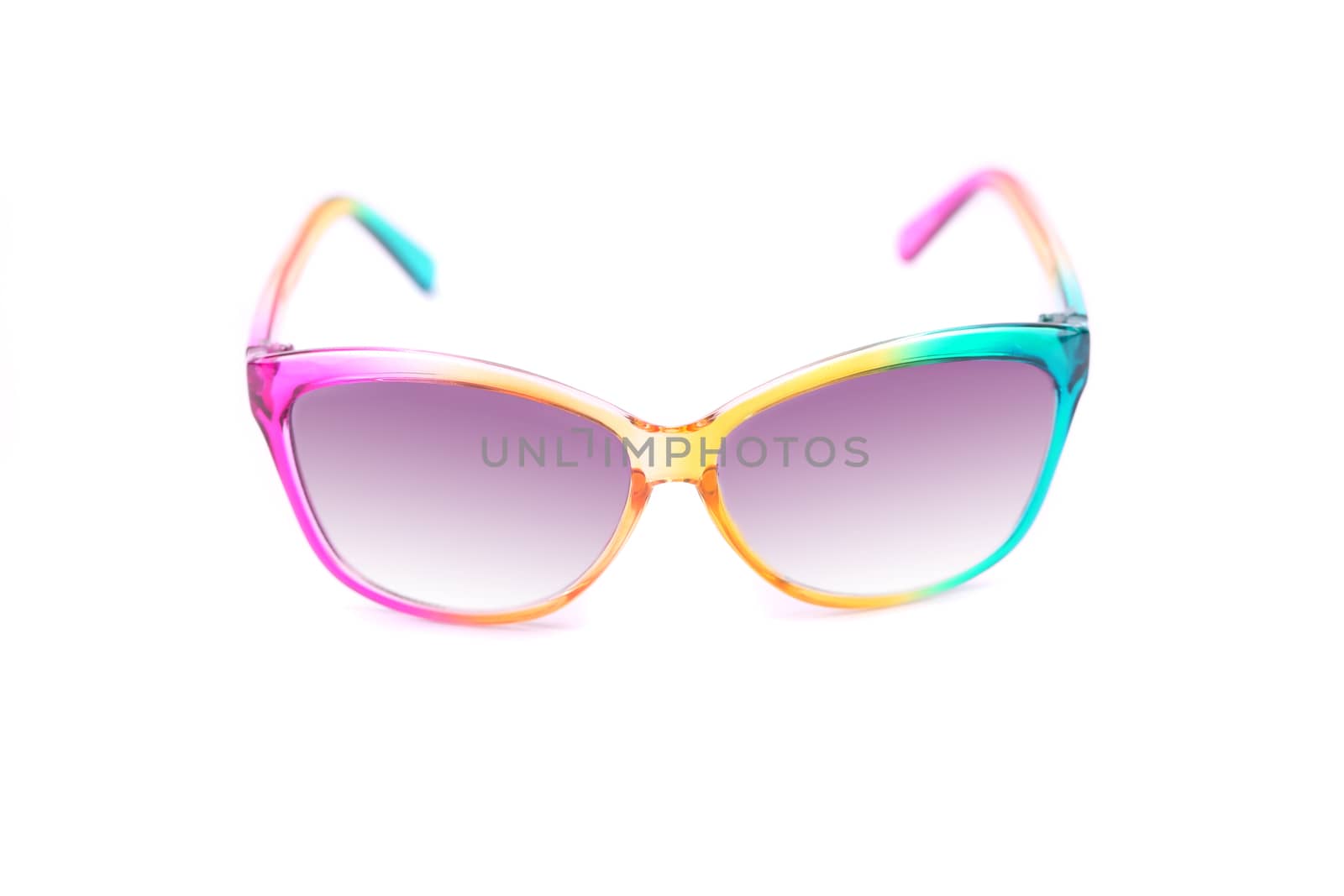 Color sunglasses isolated on a white background