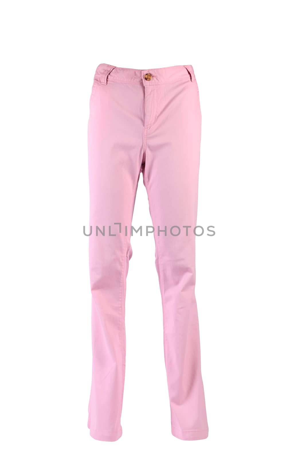 female pink jeans isolated on a white background