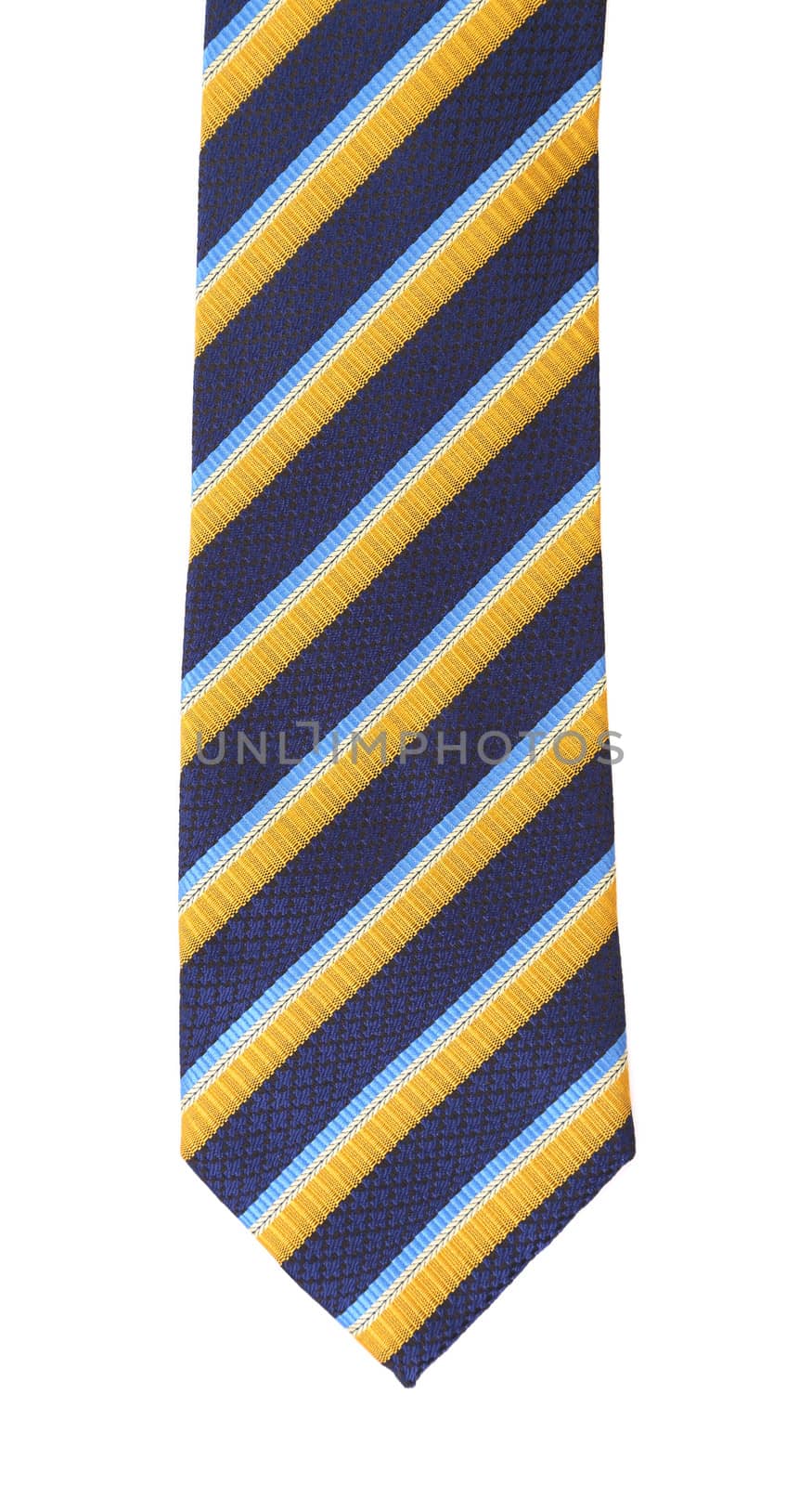 Stripy necktie isolated on a white background.