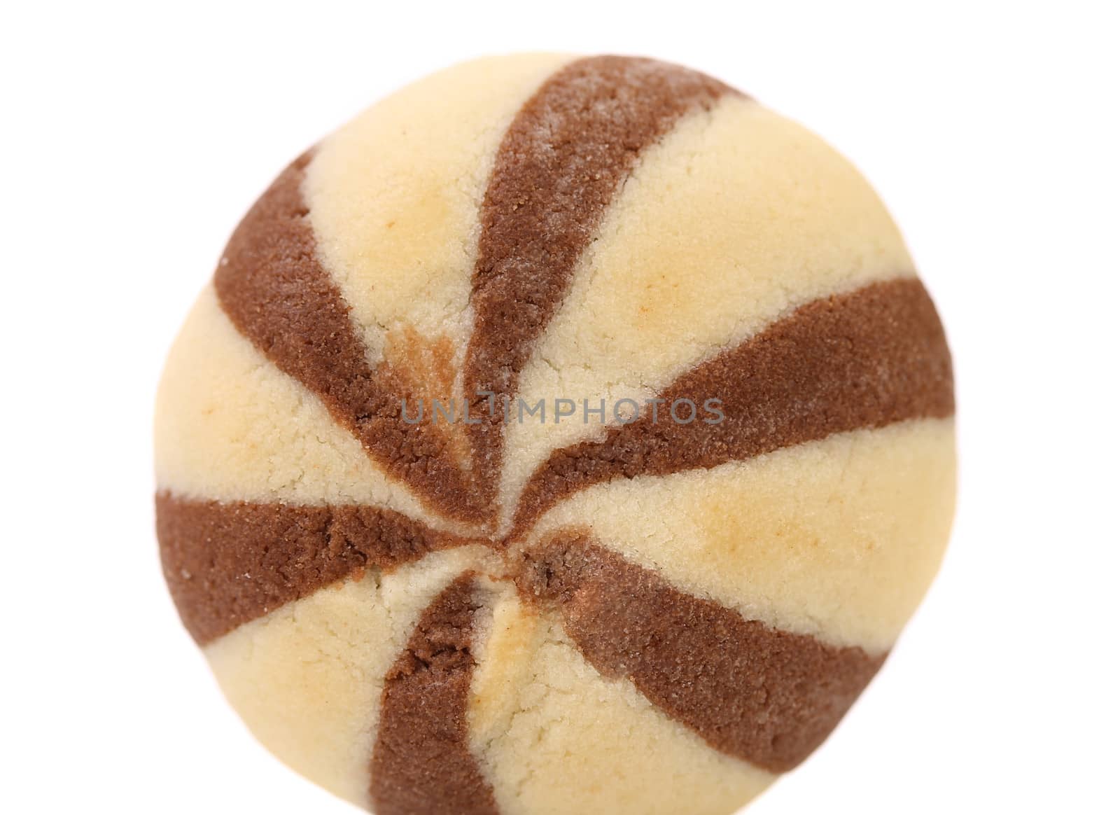 Biscuits of a chocolate cloves. White background.